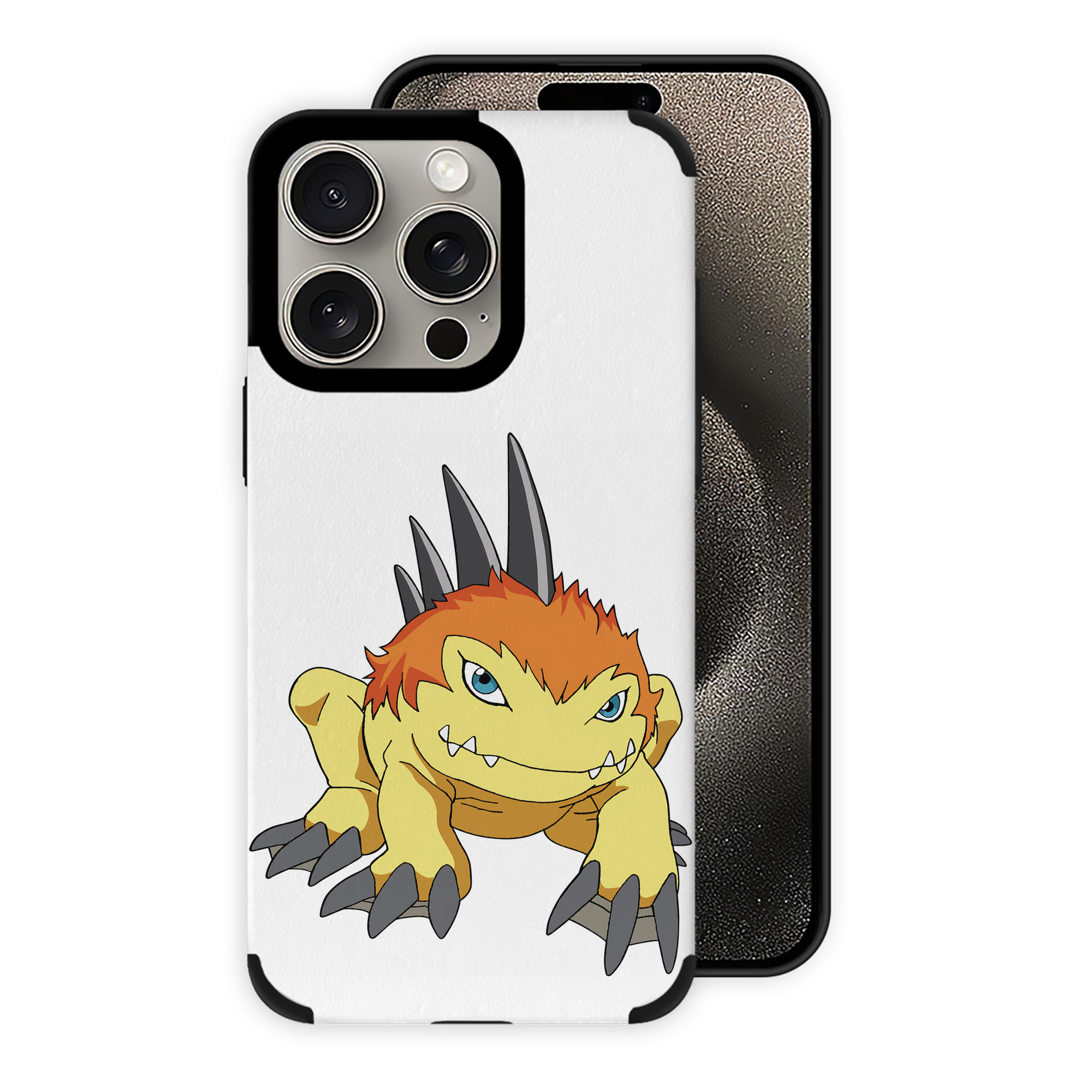 （画像用） Digimon デジタルモンスター/デジモン 【iPhone15ProMax対応】 PUレザー スマホケース 耐衝撃＆黄変防止