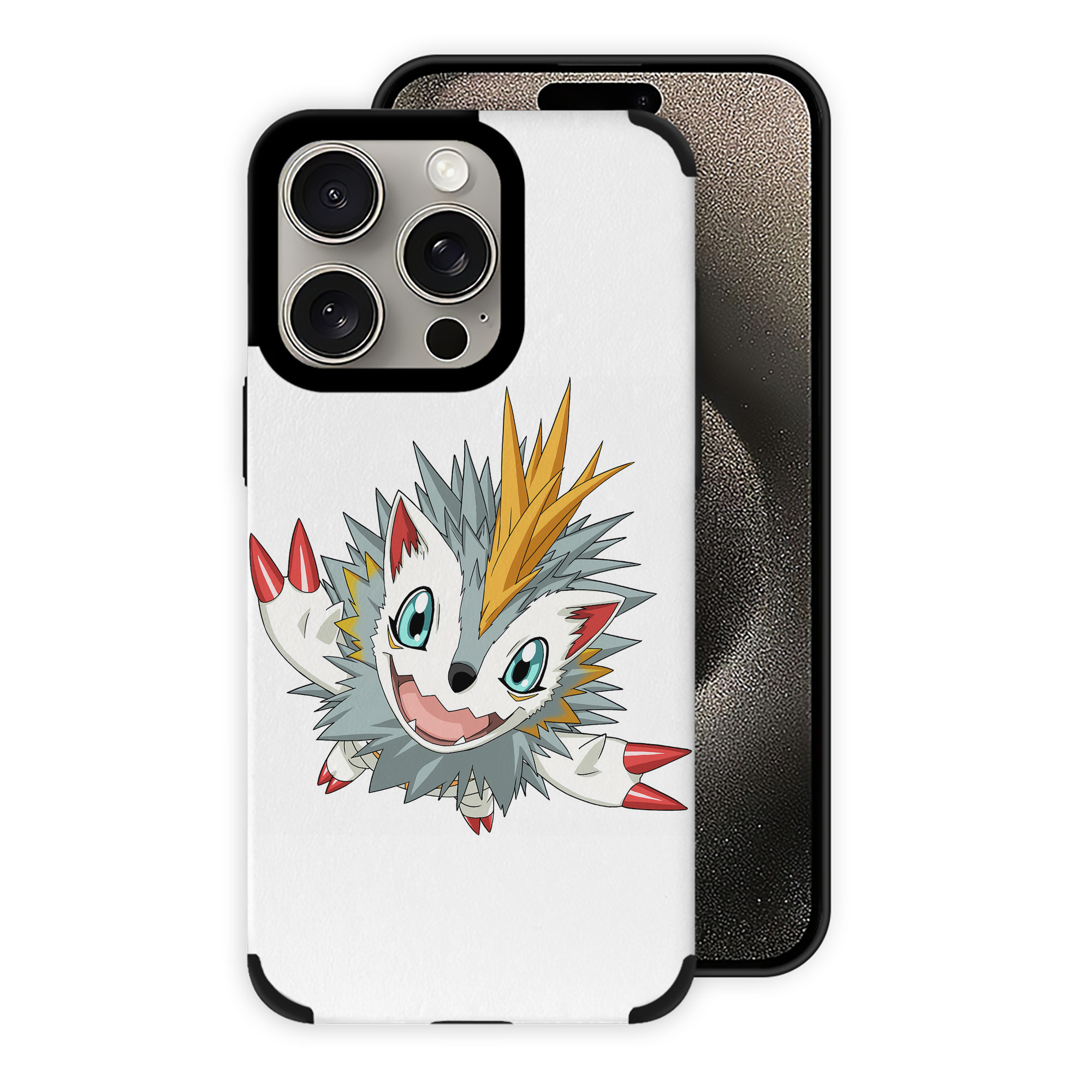 （画像用） Digimon デジタルモンスター/デジモン 【iPhone15ProMax対応】 PUレザー スマホケース 耐衝撃＆黄変防止