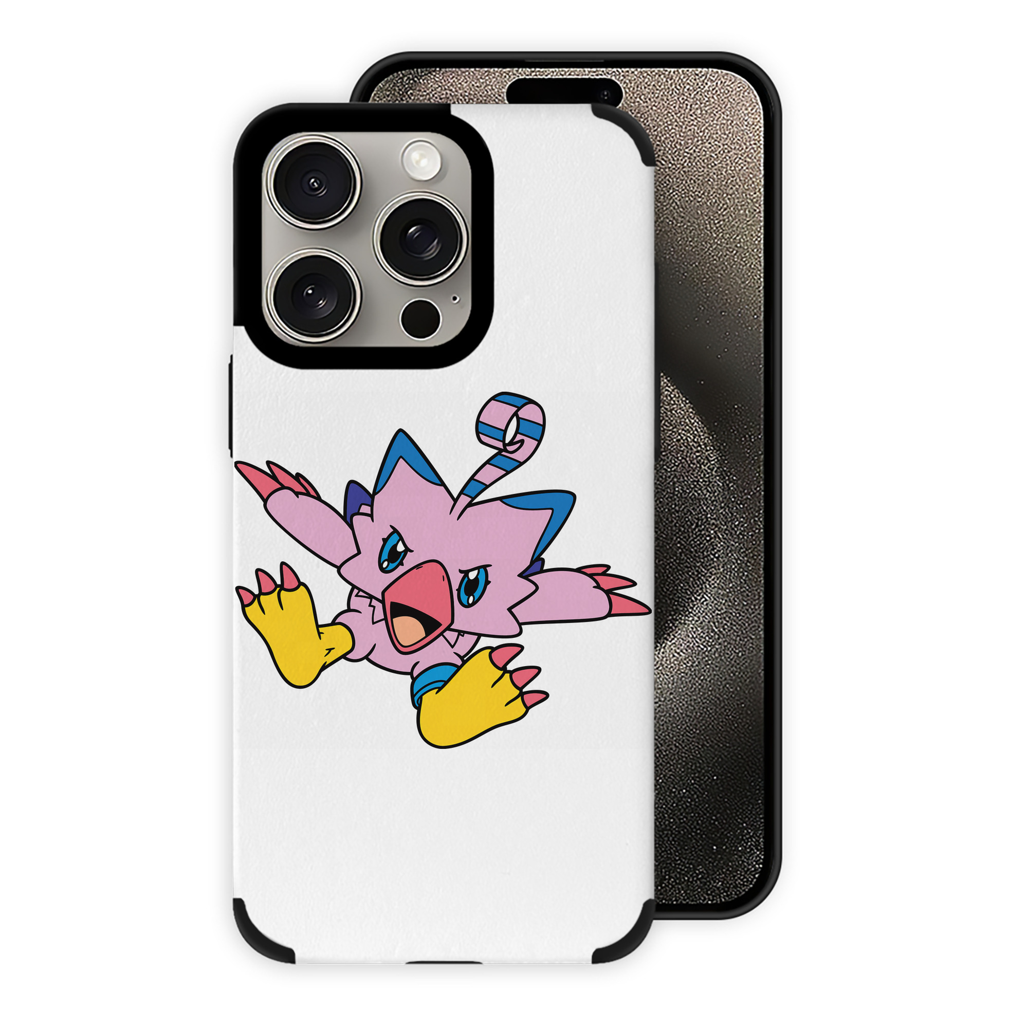 （画像用） Digimon デジタルモンスター/デジモン 【iPhone15ProMax対応】 PUレザー スマホケース 耐衝撃＆黄変防止