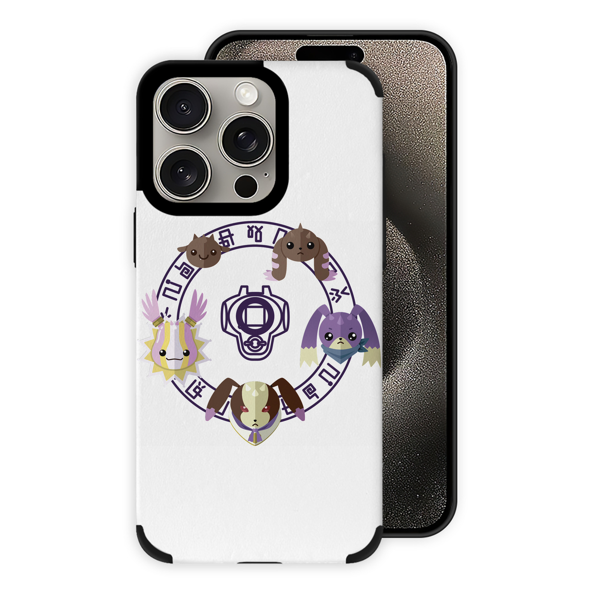 （画像用） Digimon デジタルモンスター/デジモン 【iPhone15ProMax対応】 PUレザー スマホケース 耐衝撃＆黄変防止