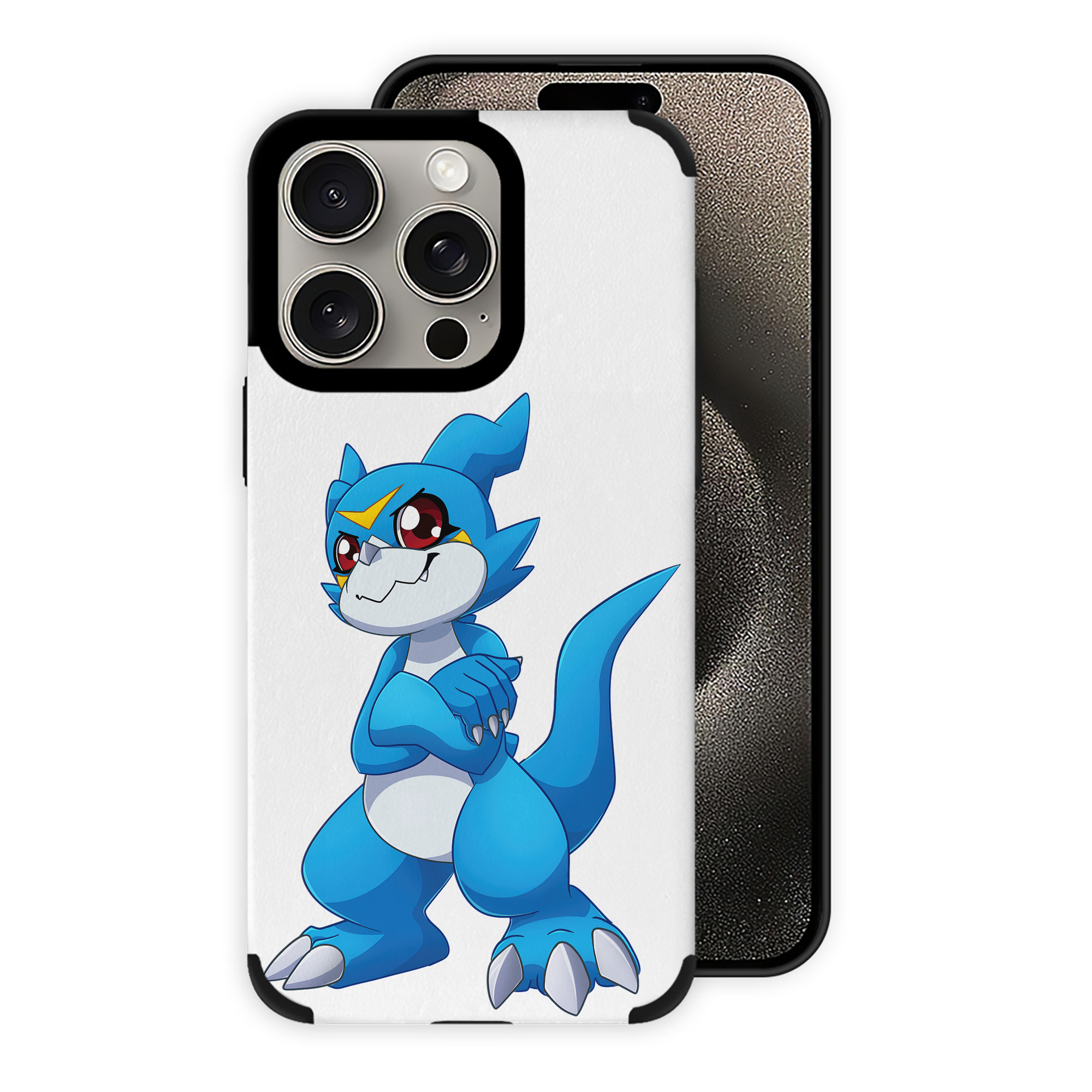 （画像用） Digimon デジタルモンスター/デジモン 【iPhone15ProMax対応】 PUレザー スマホケース 耐衝撃＆黄変防止