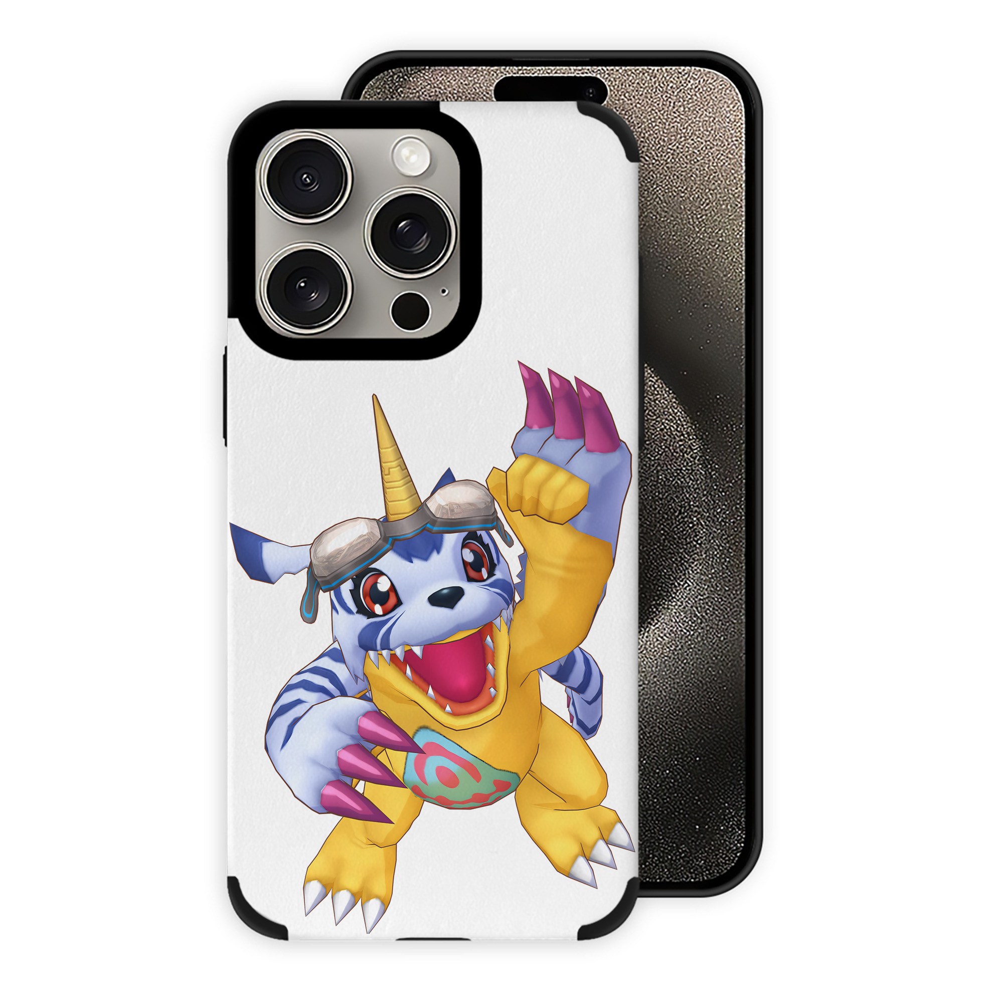 （画像用） Digimon デジタルモンスター/デジモン 【iPhone15ProMax対応】 PUレザー スマホケース 耐衝撃＆黄変防止