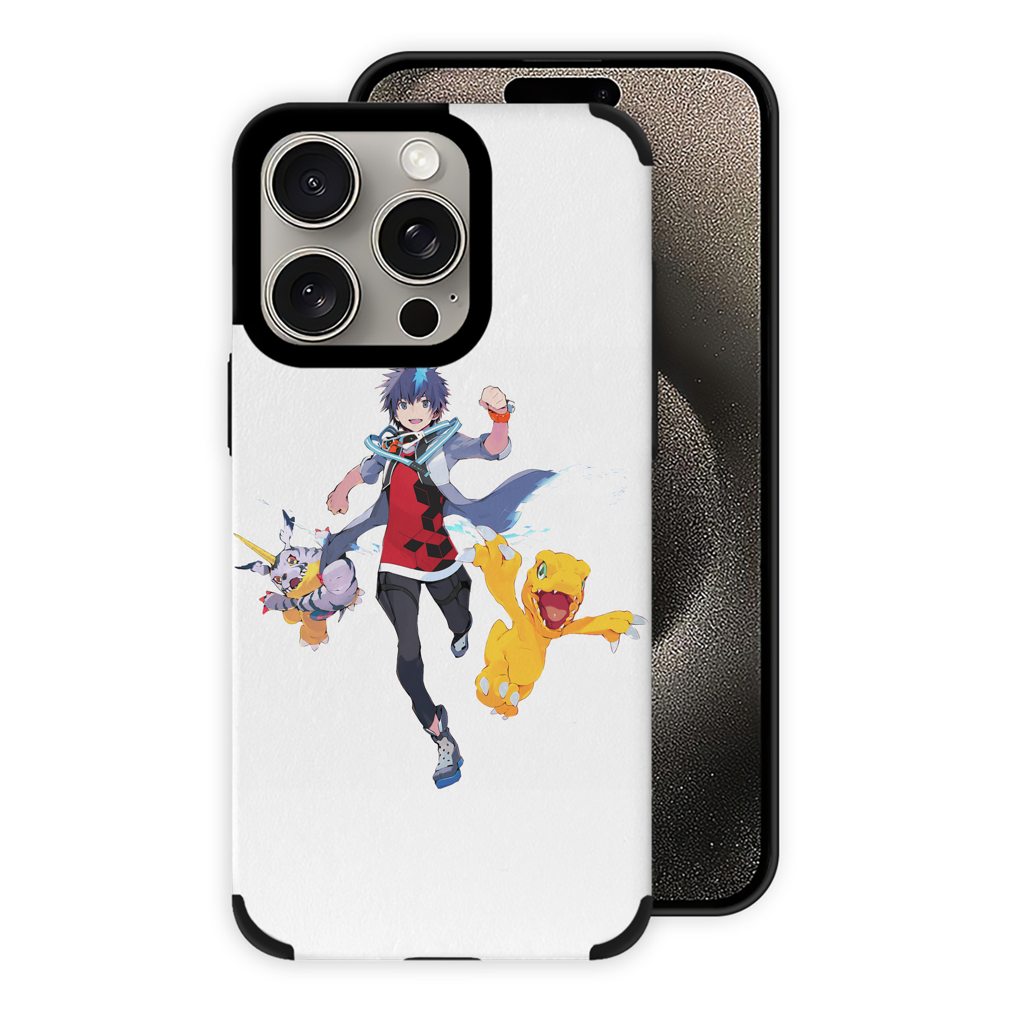 （画像用） Digimon デジタルモンスター/デジモン 【iPhone15ProMax対応】 PUレザー スマホケース 耐衝撃＆黄変防止