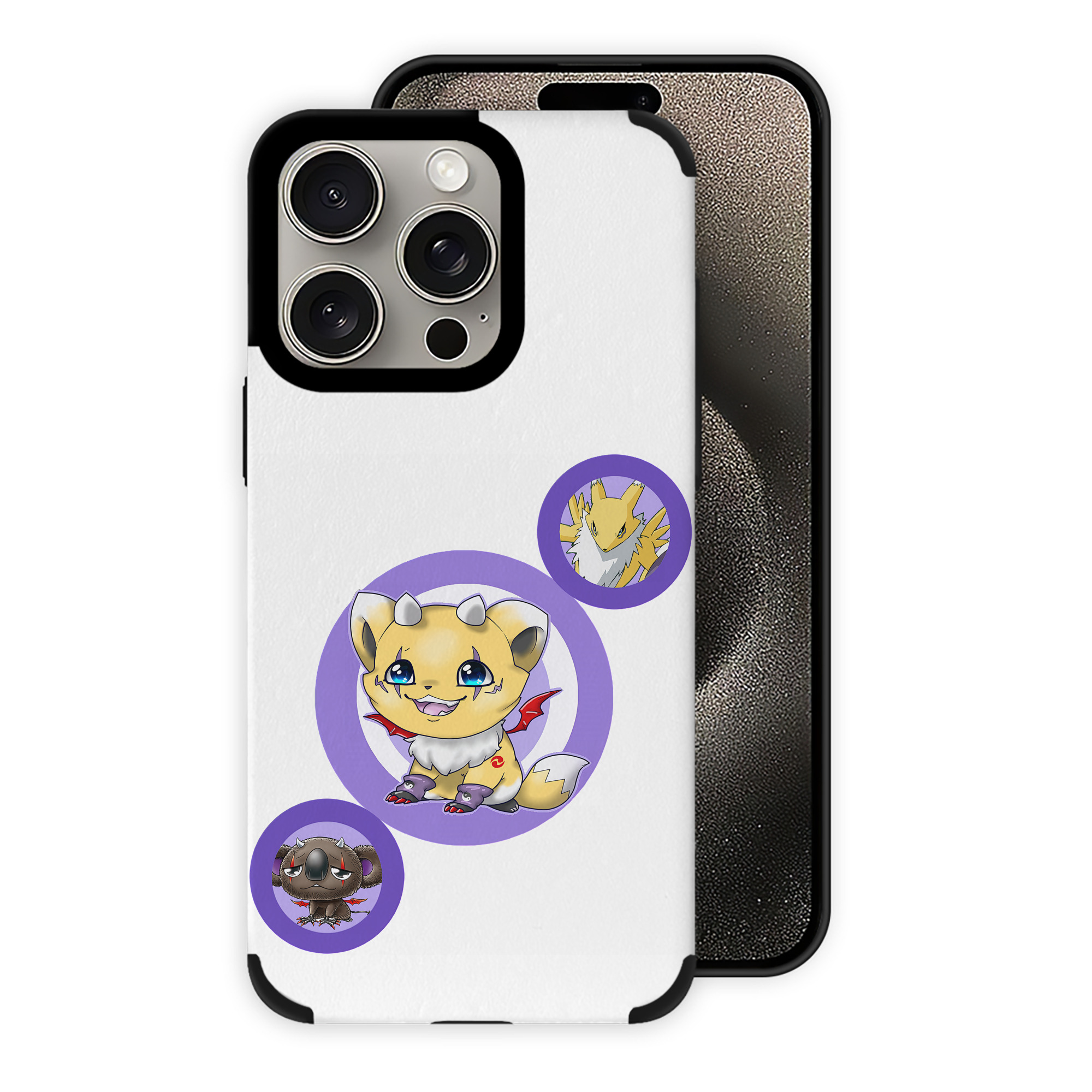 （画像用） Digimon デジタルモンスター/デジモン 【iPhone15ProMax対応】 PUレザー スマホケース 耐衝撃＆黄変防止