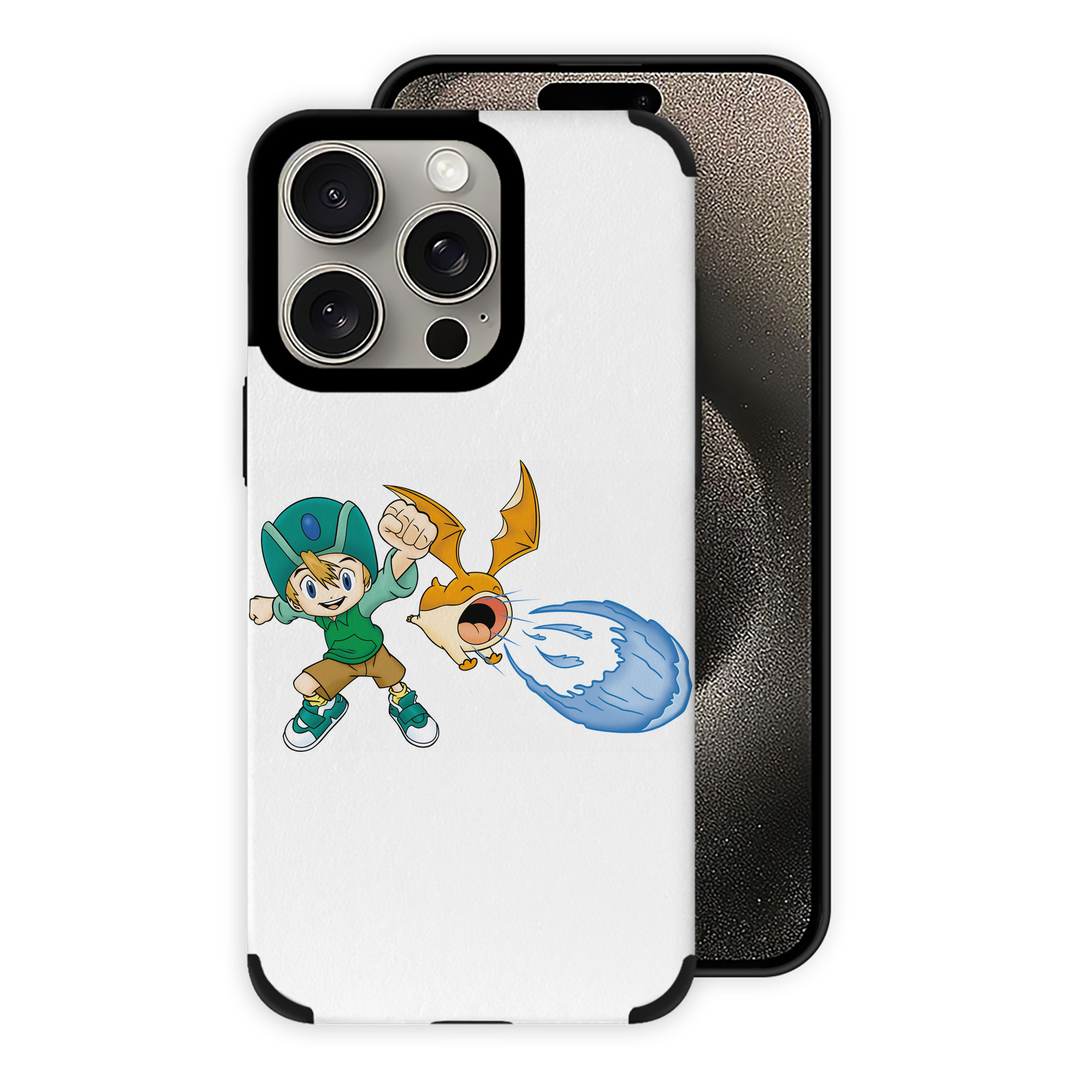 （画像用） Digimon デジタルモンスター/デジモン 【iPhone15ProMax対応】 PUレザー スマホケース 耐衝撃＆黄変防止