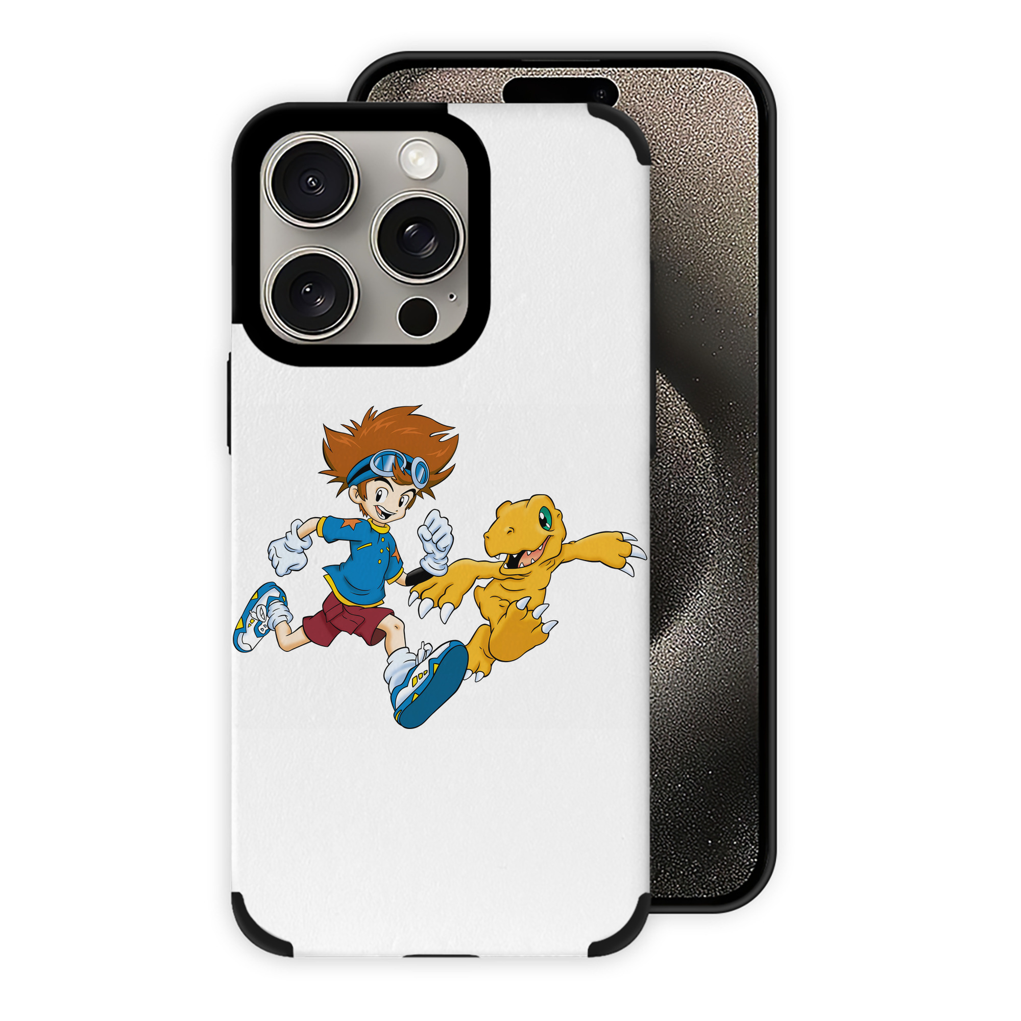 （画像用） Digimon デジタルモンスター/デジモン 【iPhone15ProMax対応】 PUレザー スマホケース 耐衝撃＆黄変防止