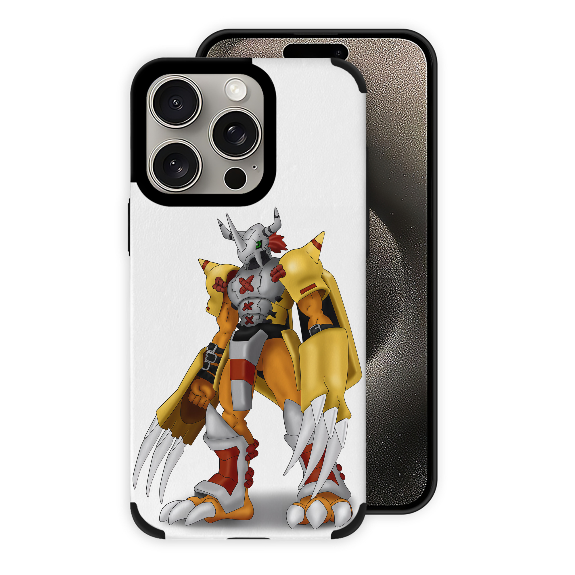 （画像用） Digimon デジタルモンスター/デジモン 【iPhone15ProMax対応】 PUレザー スマホケース 耐衝撃＆黄変防止