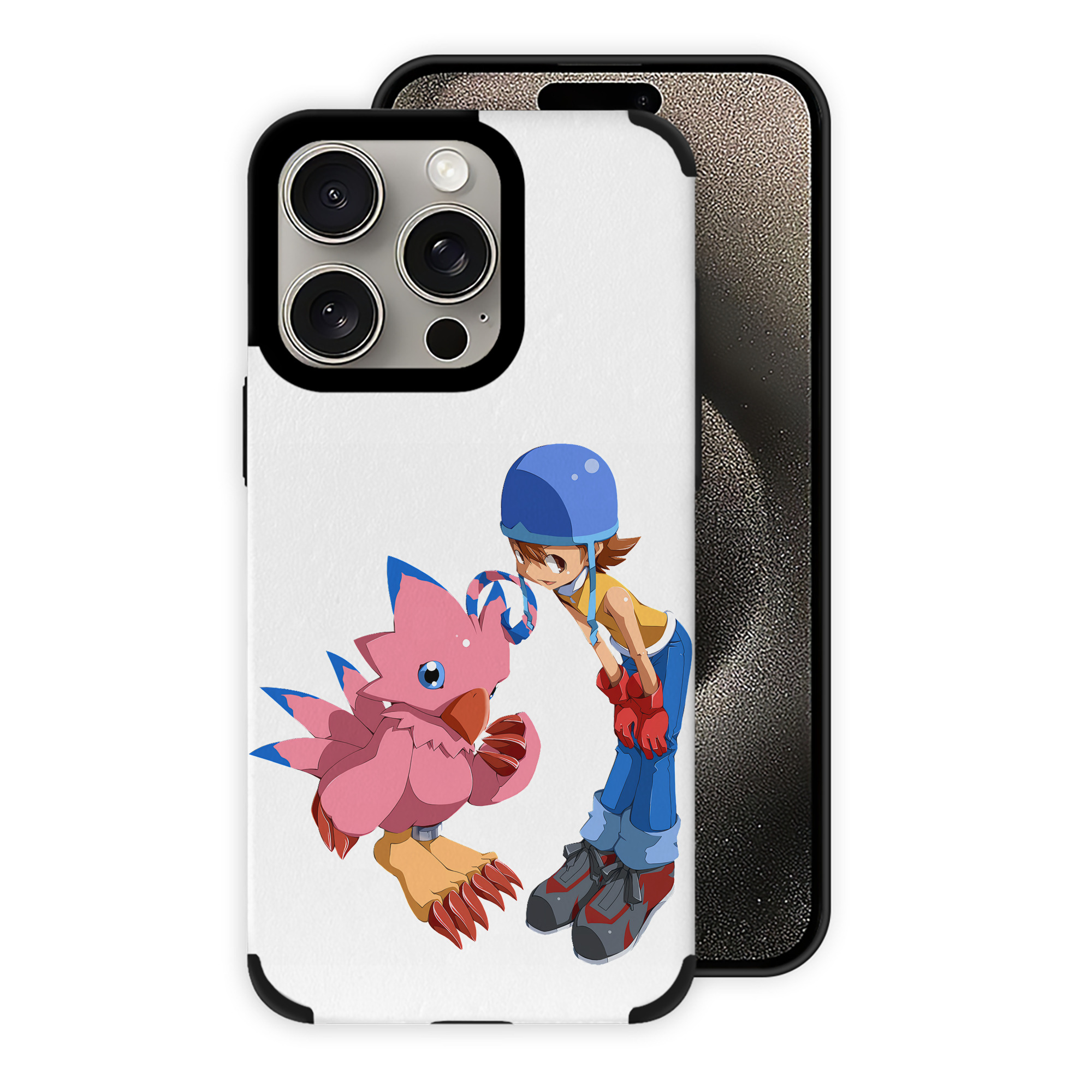 （画像用） Digimon デジタルモンスター/デジモン 【iPhone15ProMax対応】 PUレザー スマホケース 耐衝撃＆黄変防止