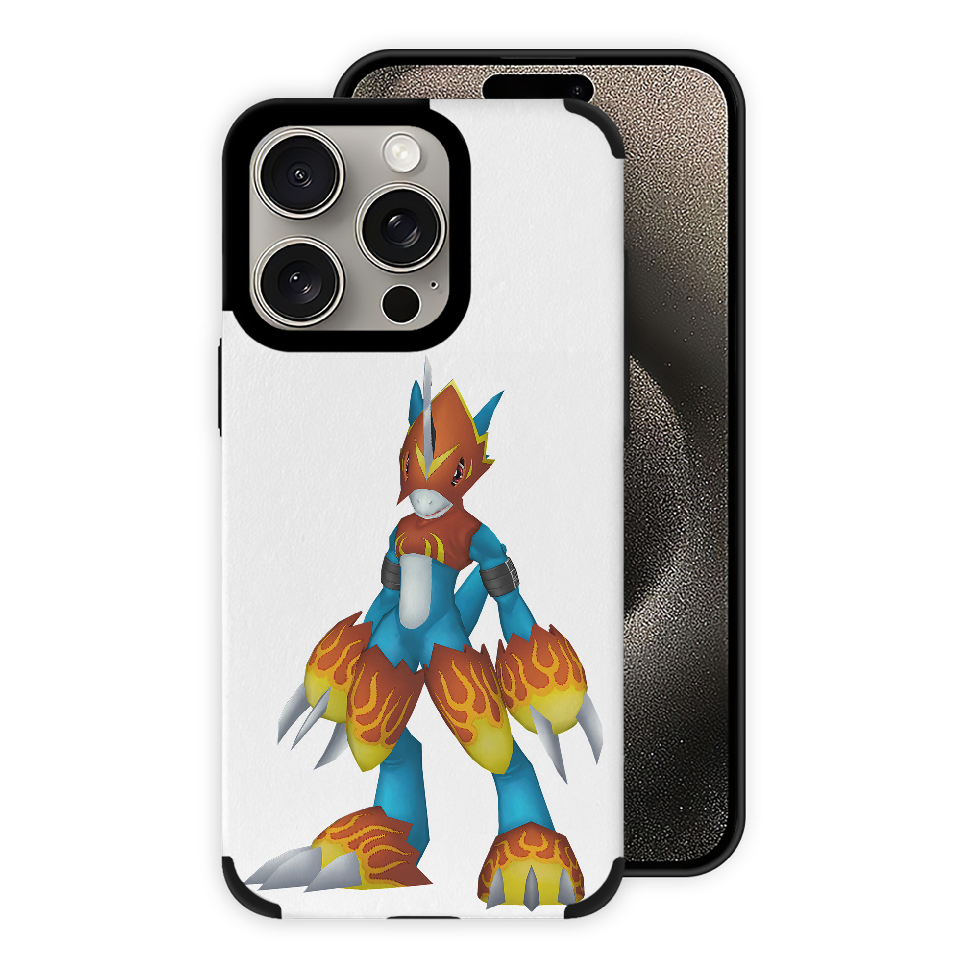 （画像用） Digimon デジタルモンスター/デジモン 【iPhone15ProMax対応】 PUレザー スマホケース 耐衝撃＆黄変防止