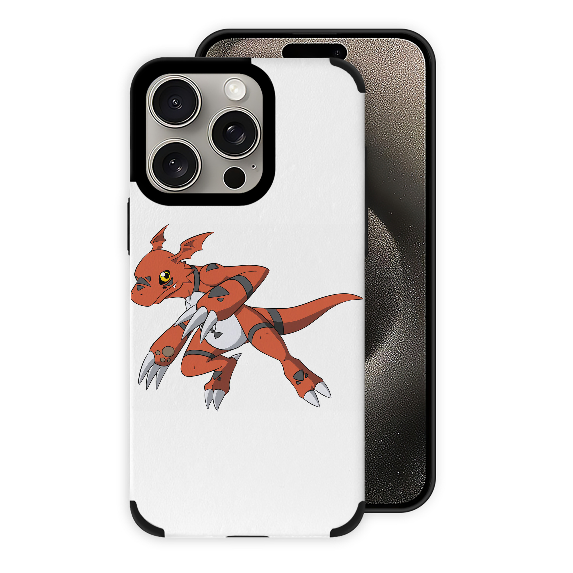 （画像用） Digimon デジタルモンスター/デジモン 【iPhone15ProMax対応】 PUレザー スマホケース 耐衝撃＆黄変防止
