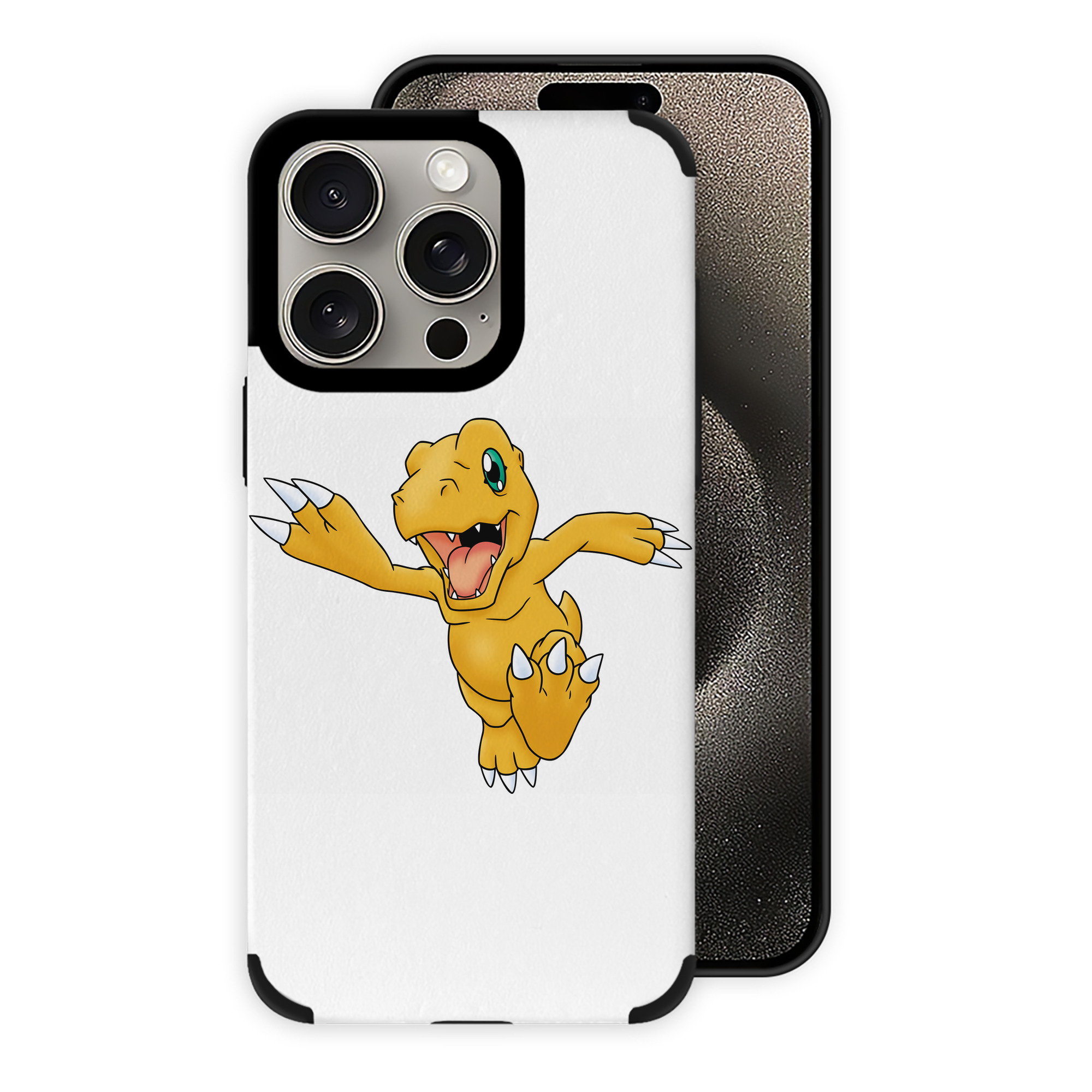 （画像用） Digimon デジタルモンスター/デジモン 【iPhone15ProMax対応】 PUレザー スマホケース 耐衝撃＆黄変防止