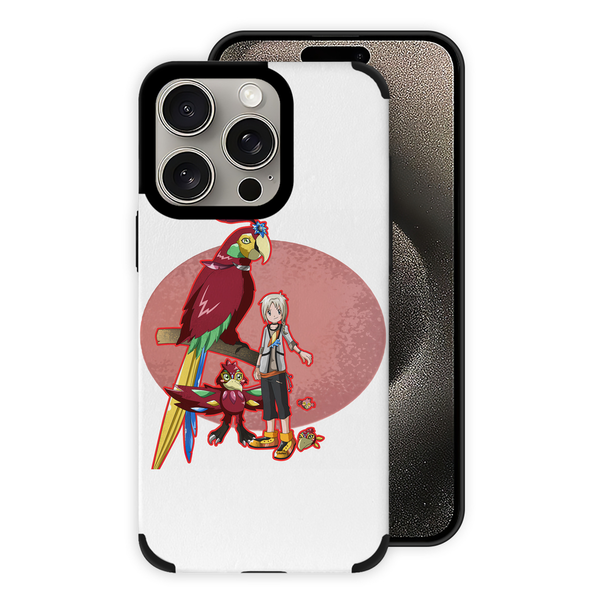 （画像用） Digimon デジタルモンスター/デジモン 【iPhone15ProMax対応】 PUレザー スマホケース 耐衝撃＆黄変防止