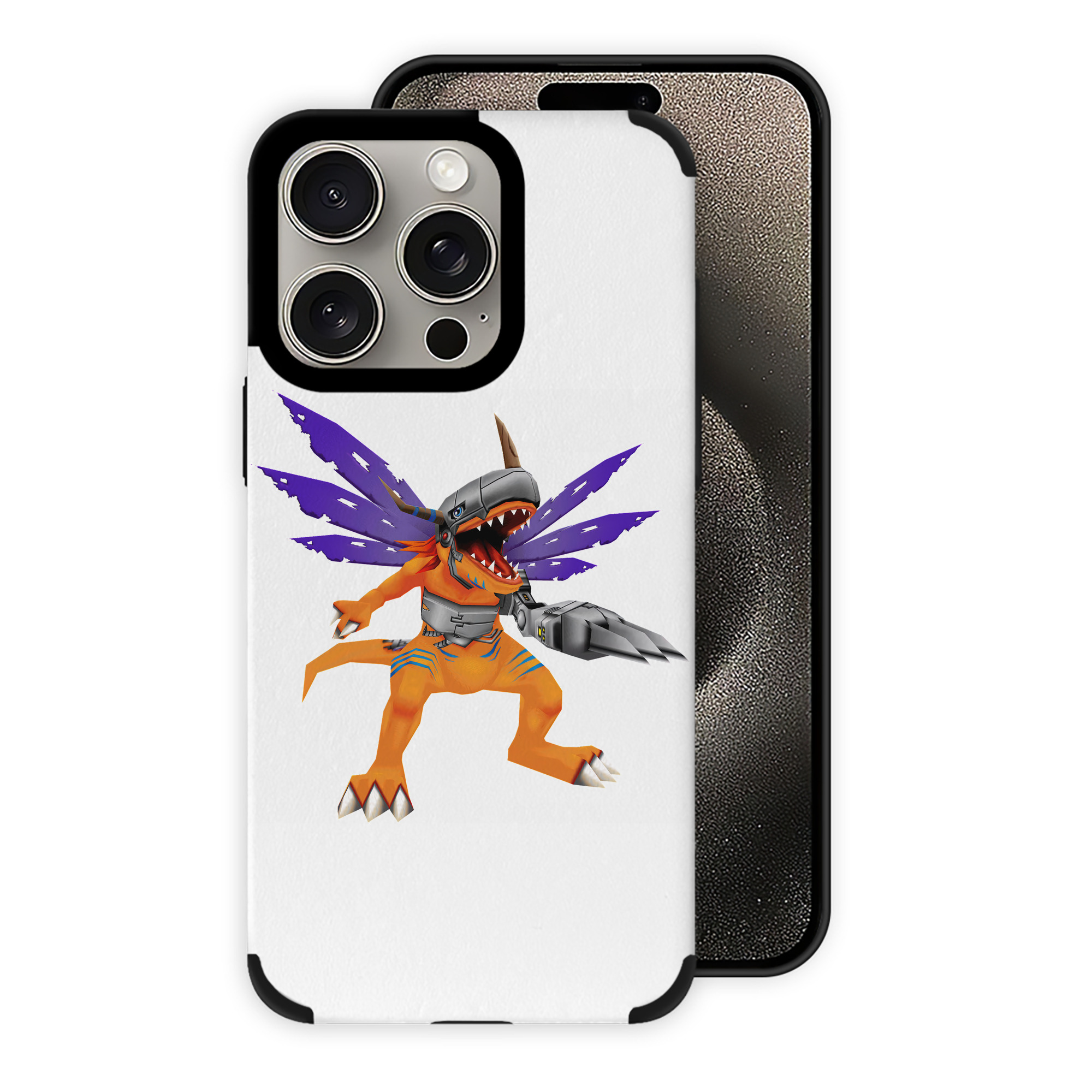 （画像用） Digimon デジタルモンスター/デジモン 【iPhone15ProMax対応】 PUレザー スマホケース 耐衝撃＆黄変防止