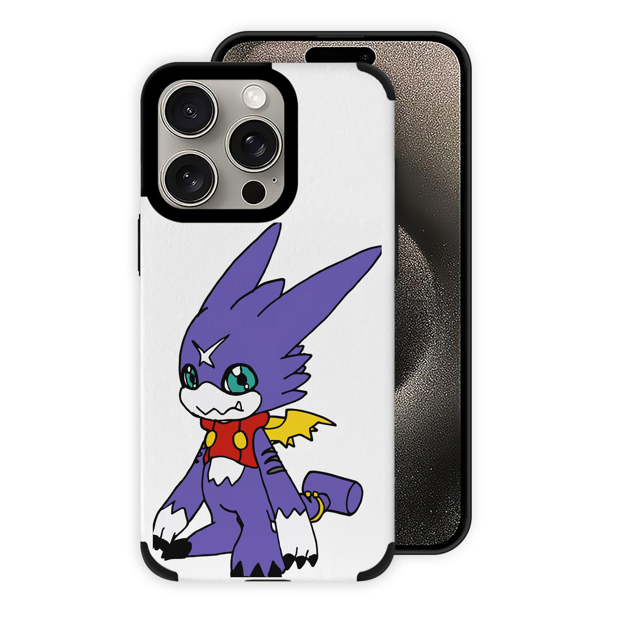 （画像用） Digimon デジタルモンスター/デジモン 【iPhone15ProMax対応】 PUレザー スマホケース 耐衝撃＆黄変防止