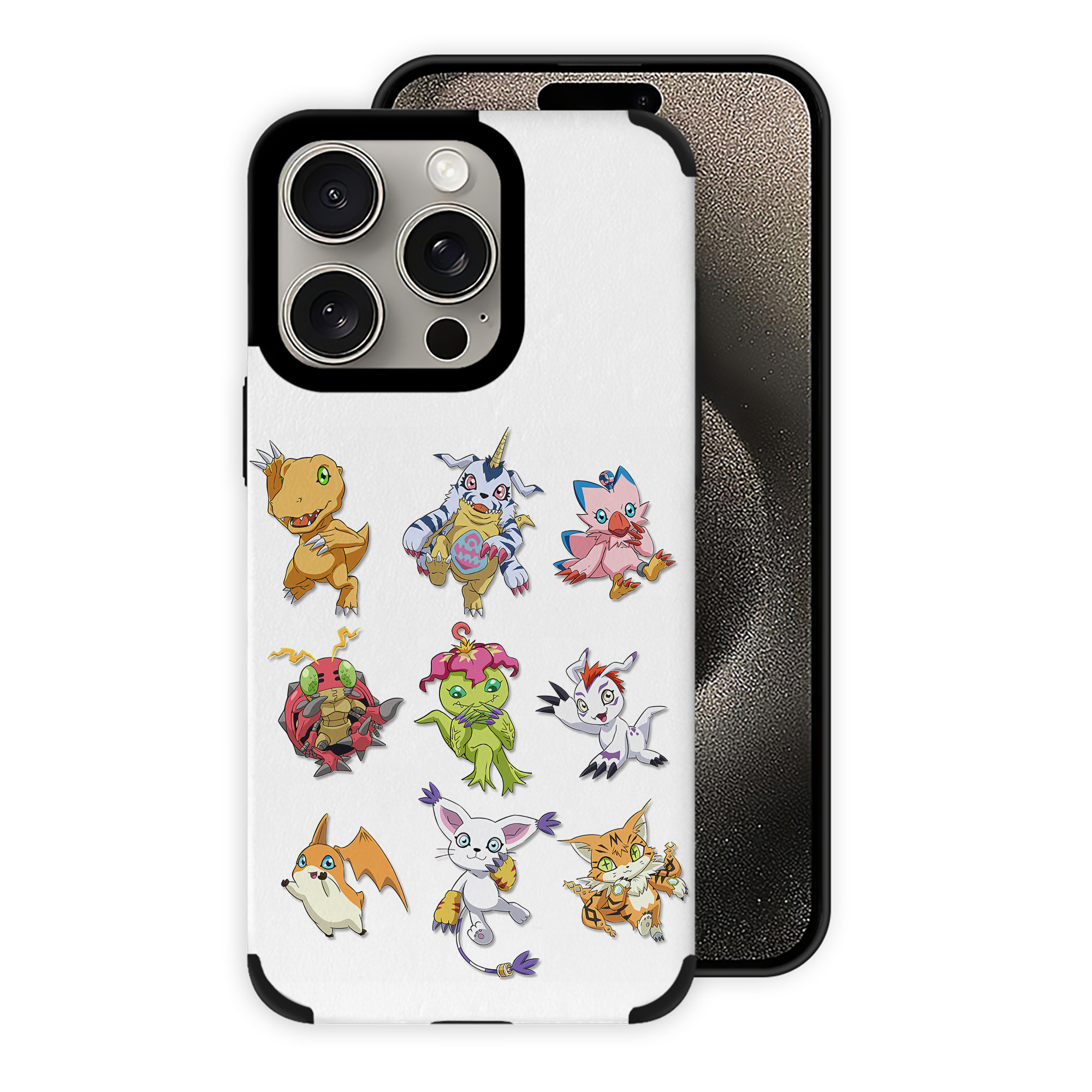 （画像用） Digimon デジタルモンスター/デジモン 【iPhone15ProMax対応】 PUレザー スマホケース 耐衝撃＆黄変防止
