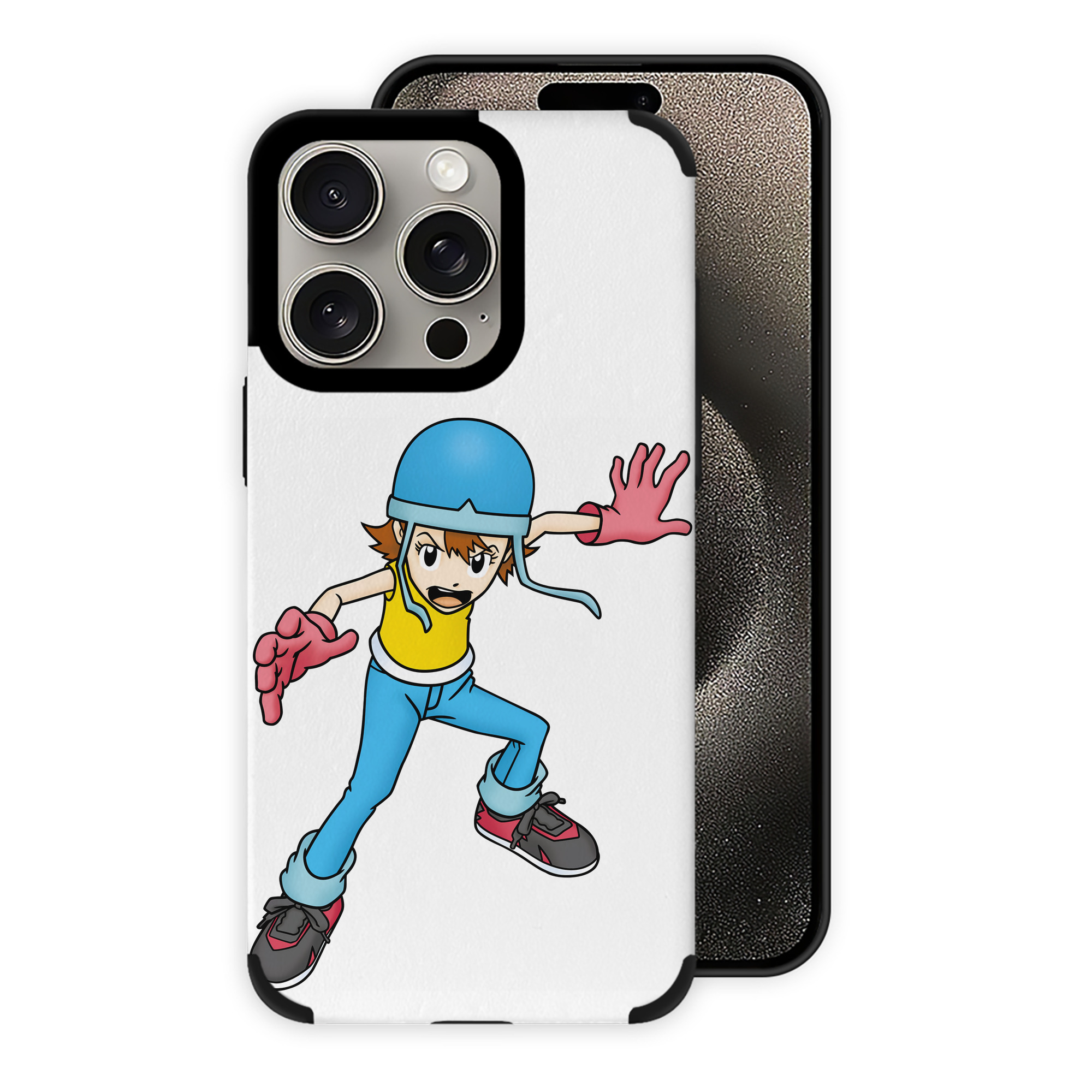 （画像用） Digimon デジタルモンスター/デジモン 【iPhone15ProMax対応】 PUレザー スマホケース 耐衝撃＆黄変防止