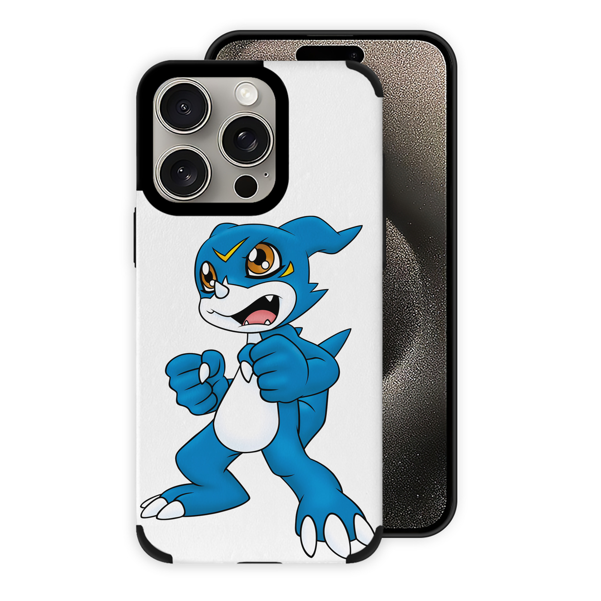 （画像用） Digimon デジタルモンスター/デジモン 【iPhone15ProMax対応】 PUレザー スマホケース 耐衝撃＆黄変防止