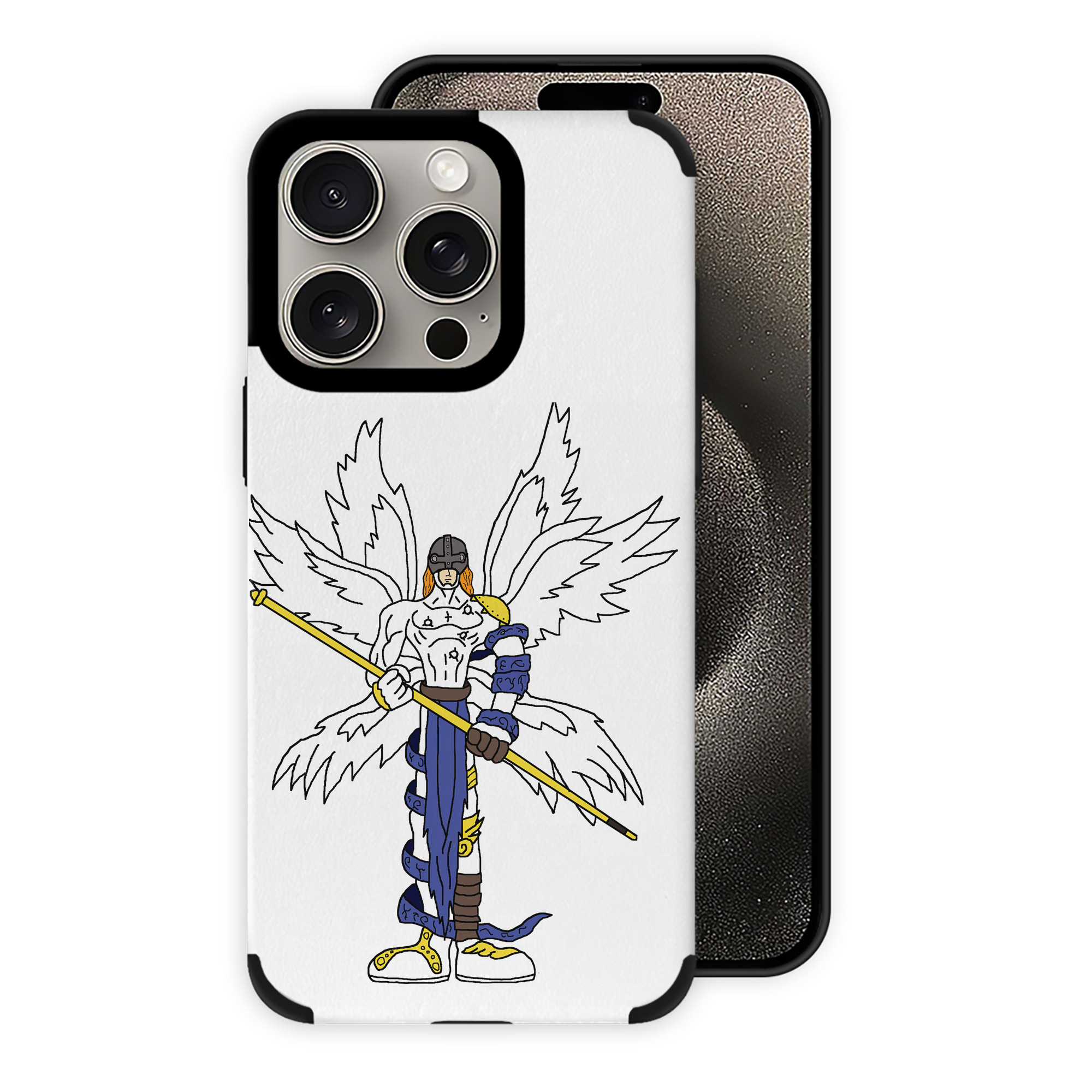 （画像用） Digimon デジタルモンスター/デジモン 【iPhone15ProMax対応】 PUレザー スマホケース 耐衝撃＆黄変防止