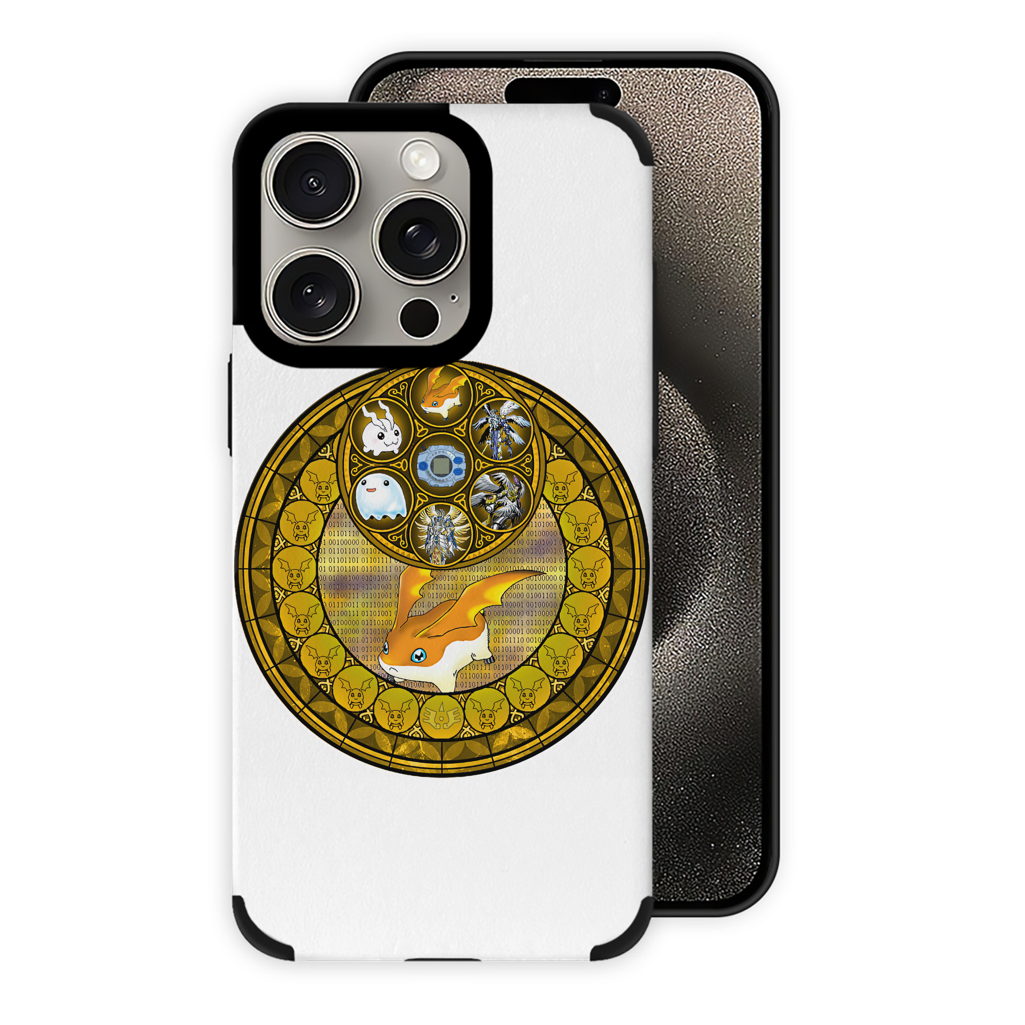 （画像用） Digimon デジタルモンスター/デジモン 【iPhone15ProMax対応】 PUレザー スマホケース 耐衝撃＆黄変防止
