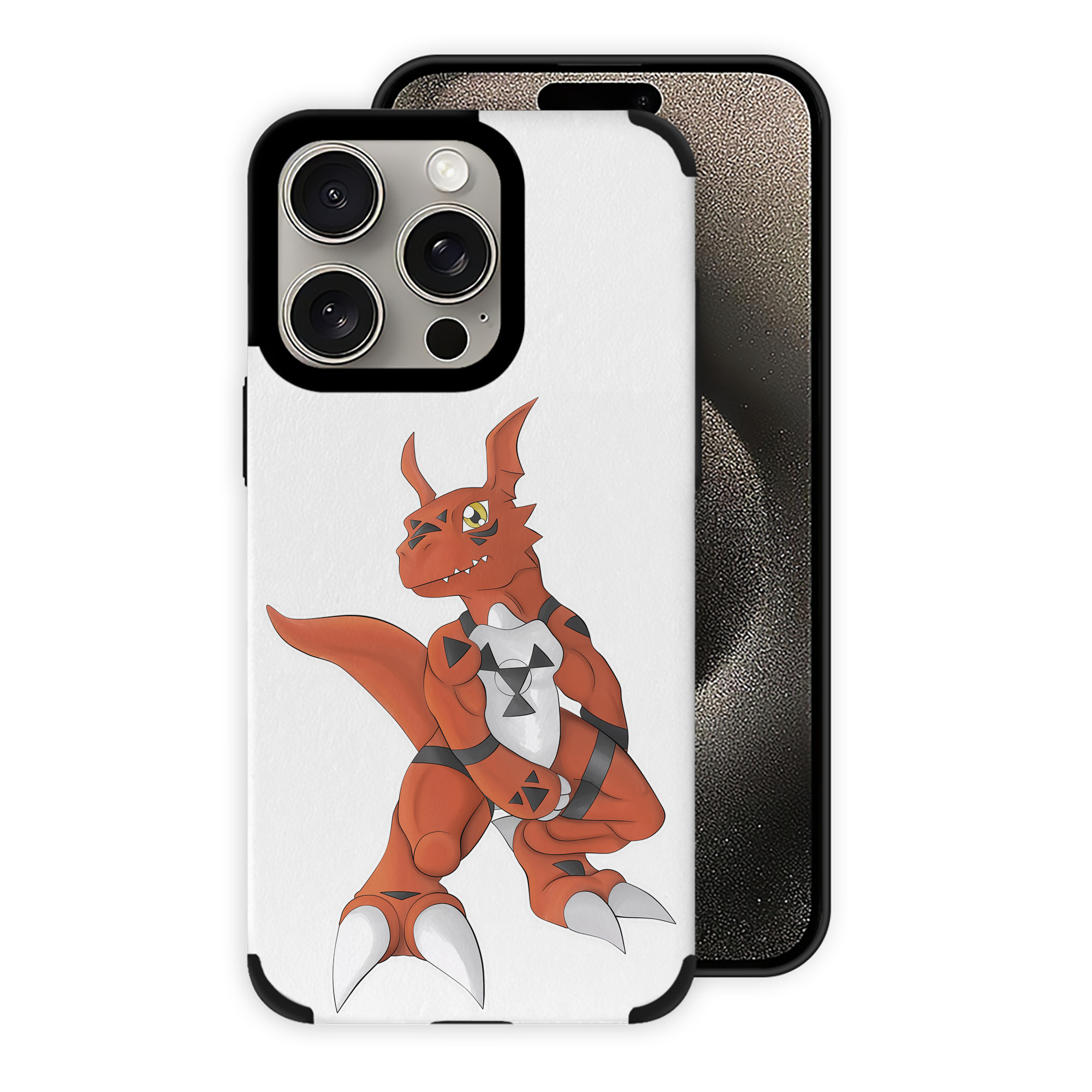 （画像用） Digimon デジタルモンスター/デジモン 【iPhone15ProMax対応】 PUレザー スマホケース 耐衝撃＆黄変防止