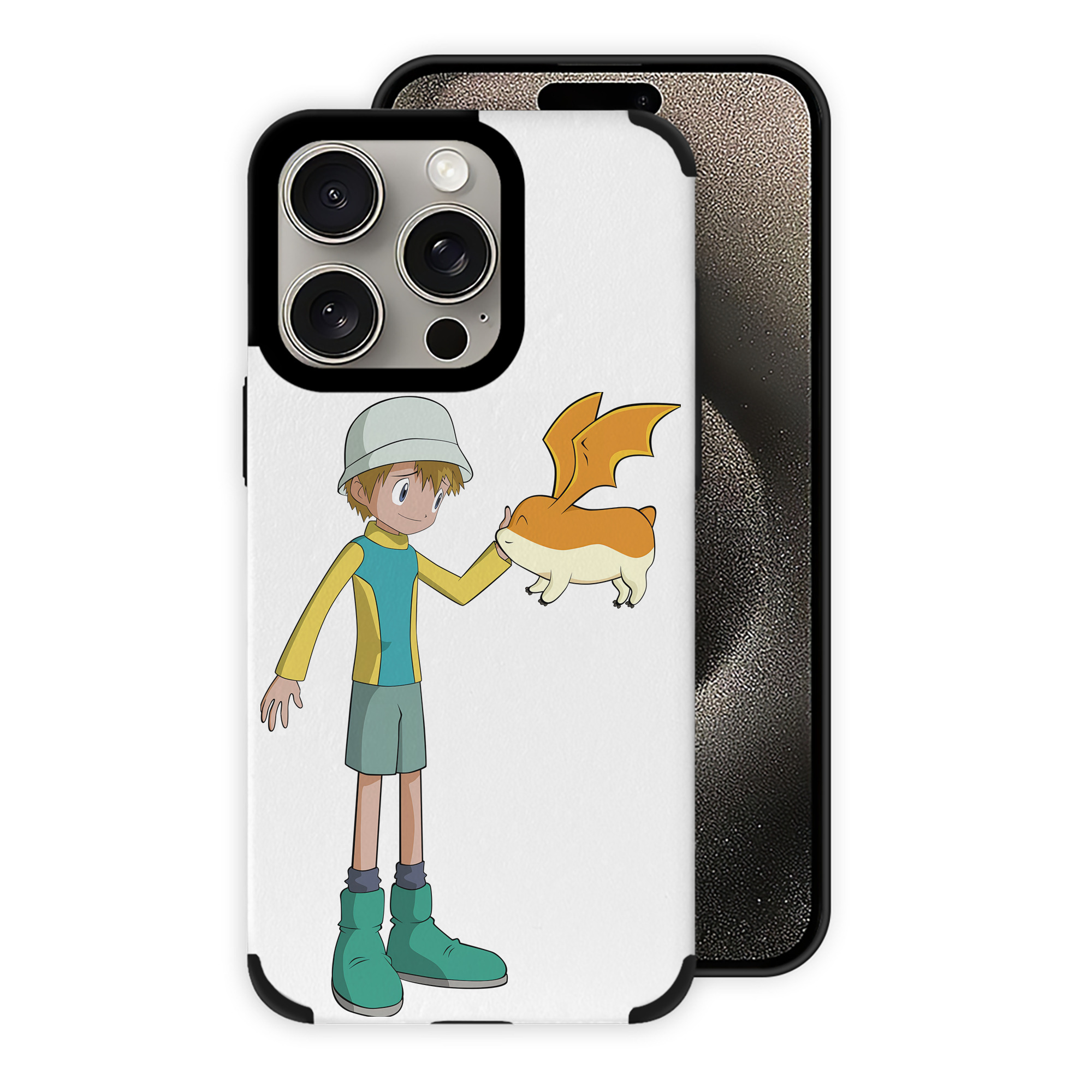 （画像用） Digimon デジタルモンスター/デジモン 【iPhone15ProMax対応】 PUレザー スマホケース 耐衝撃＆黄変防止