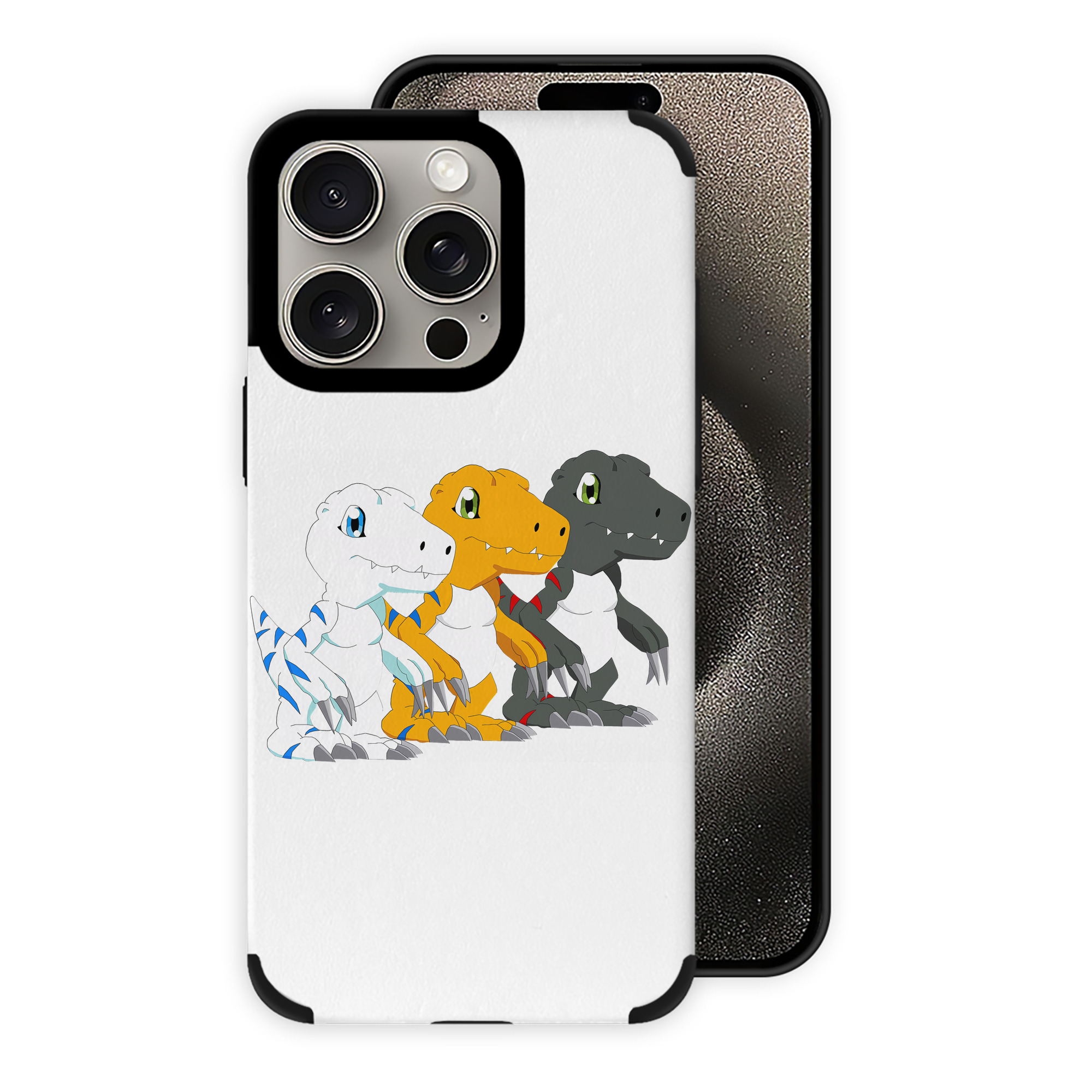（画像用） Digimon デジタルモンスター/デジモン 【iPhone15ProMax対応】 PUレザー スマホケース 耐衝撃＆黄変防止