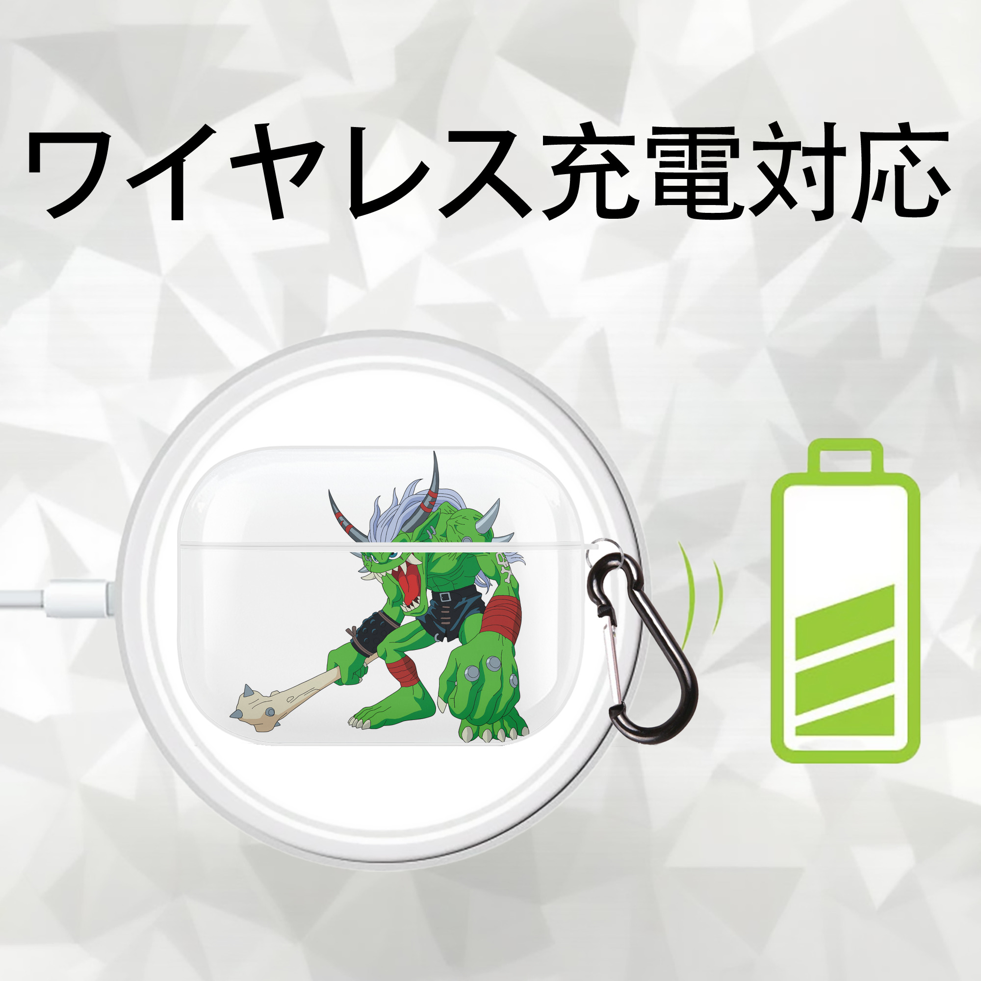 Digimon デジタルモンスター/デジモン 【AirPods Pro用】ハードシェル保護ケース 耐衝撃・防指紋・カラビナ付き商品仕様