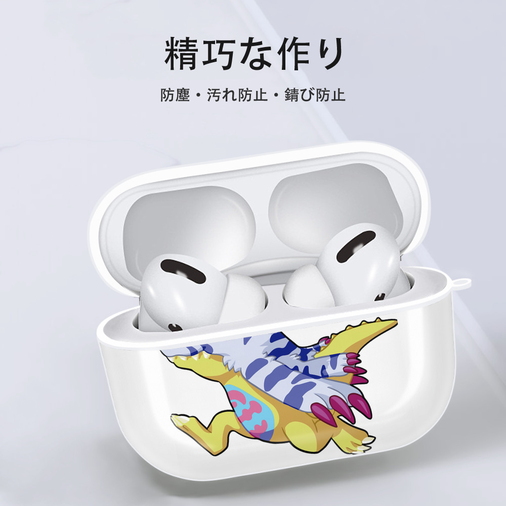 Digimon デジタルモンスター/デジモン 【AirPods Pro用】ハードシェル保護ケース 耐衝撃・防指紋・カラビナ付き商品仕様