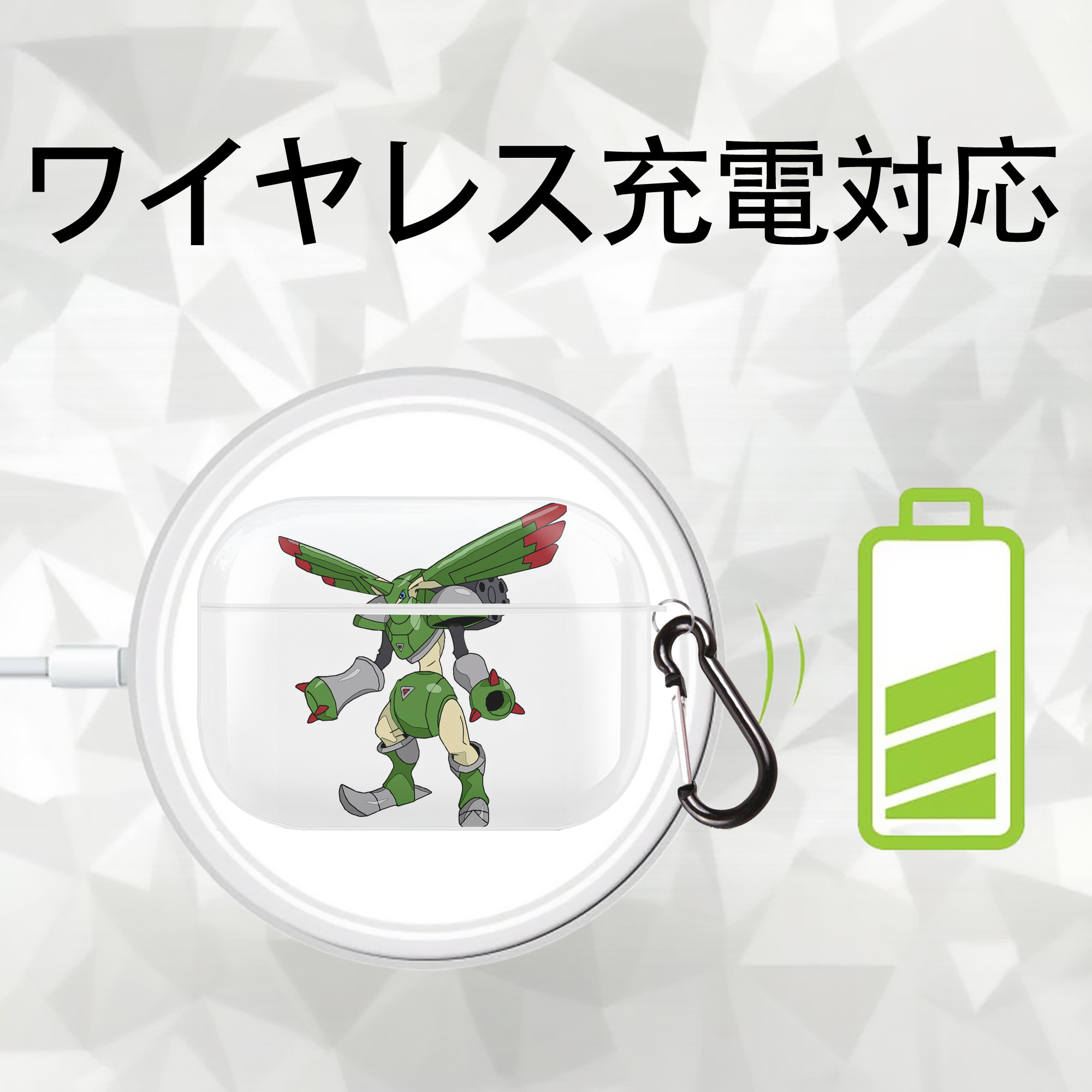 Digimon デジタルモンスター/デジモン 【AirPods Pro用】ハードシェル保護ケース 耐衝撃・防指紋・カラビナ付き商品仕様