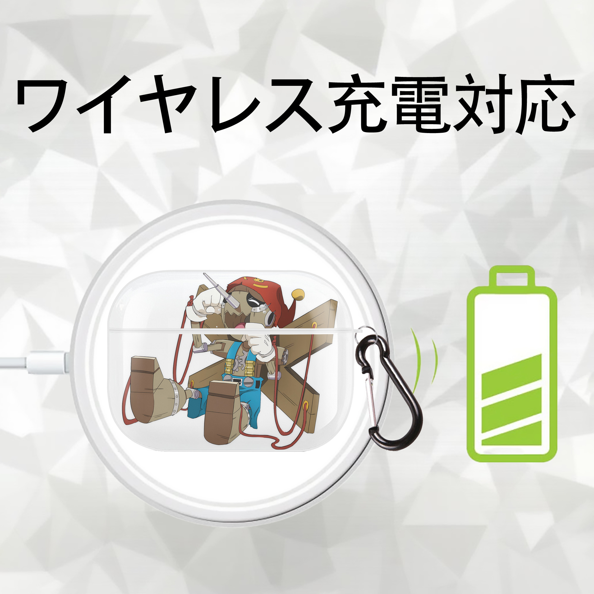 Digimon デジタルモンスター/デジモン 【AirPods Pro用】ハードシェル保護ケース 耐衝撃・防指紋・カラビナ付き商品仕様