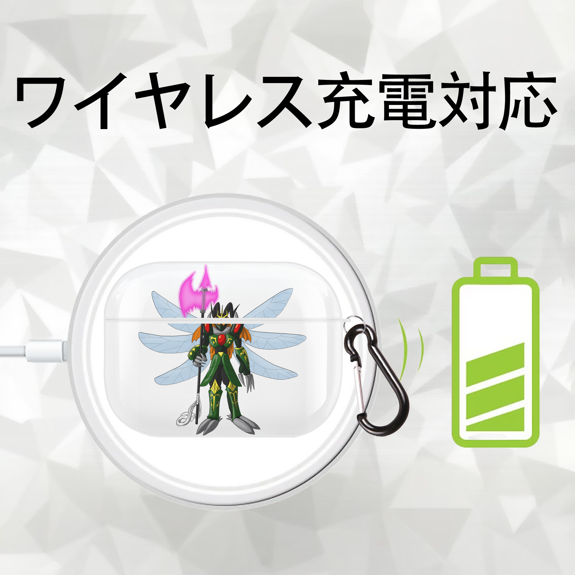 Digimon デジタルモンスター/デジモン 【AirPods Pro用】ハードシェル保護ケース 耐衝撃・防指紋・カラビナ付き商品仕様
