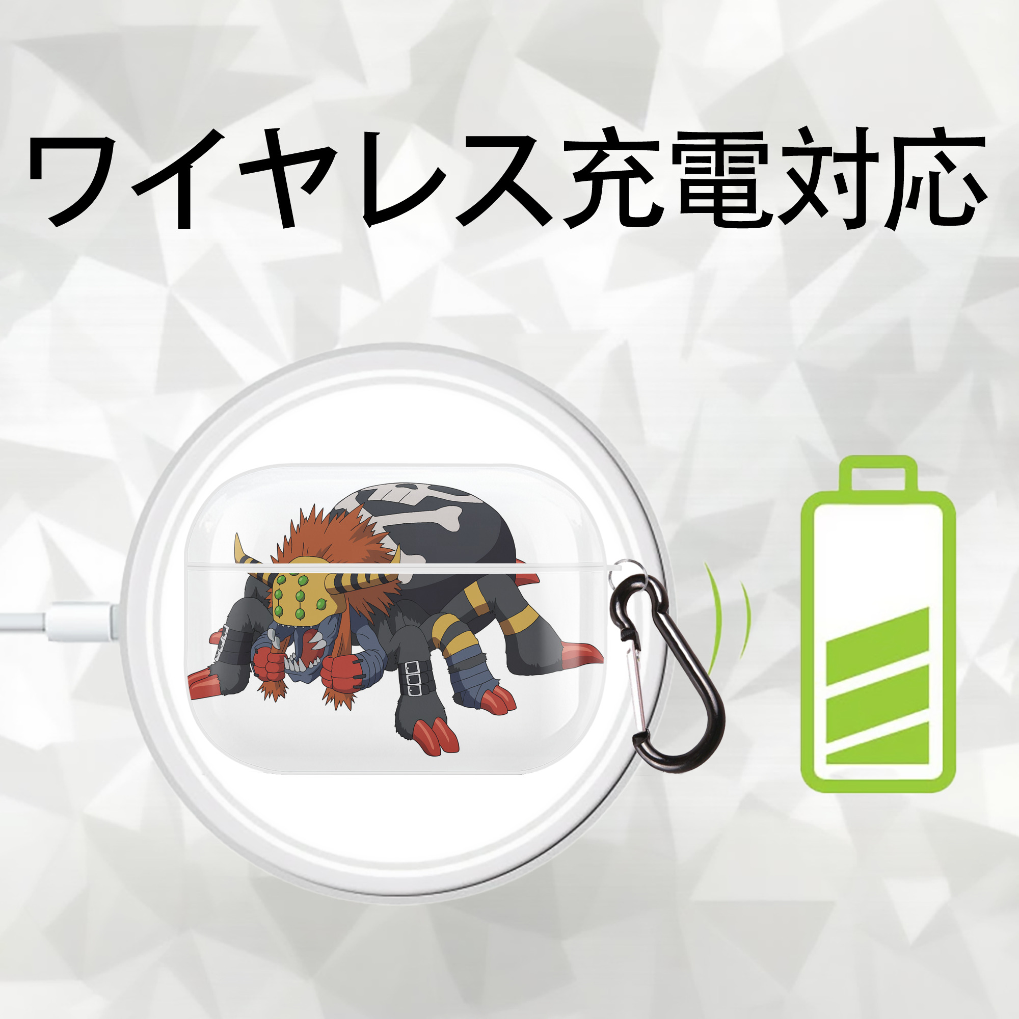 Digimon デジタルモンスター/デジモン 【AirPods Pro用】ハードシェル保護ケース 耐衝撃・防指紋・カラビナ付き商品仕様