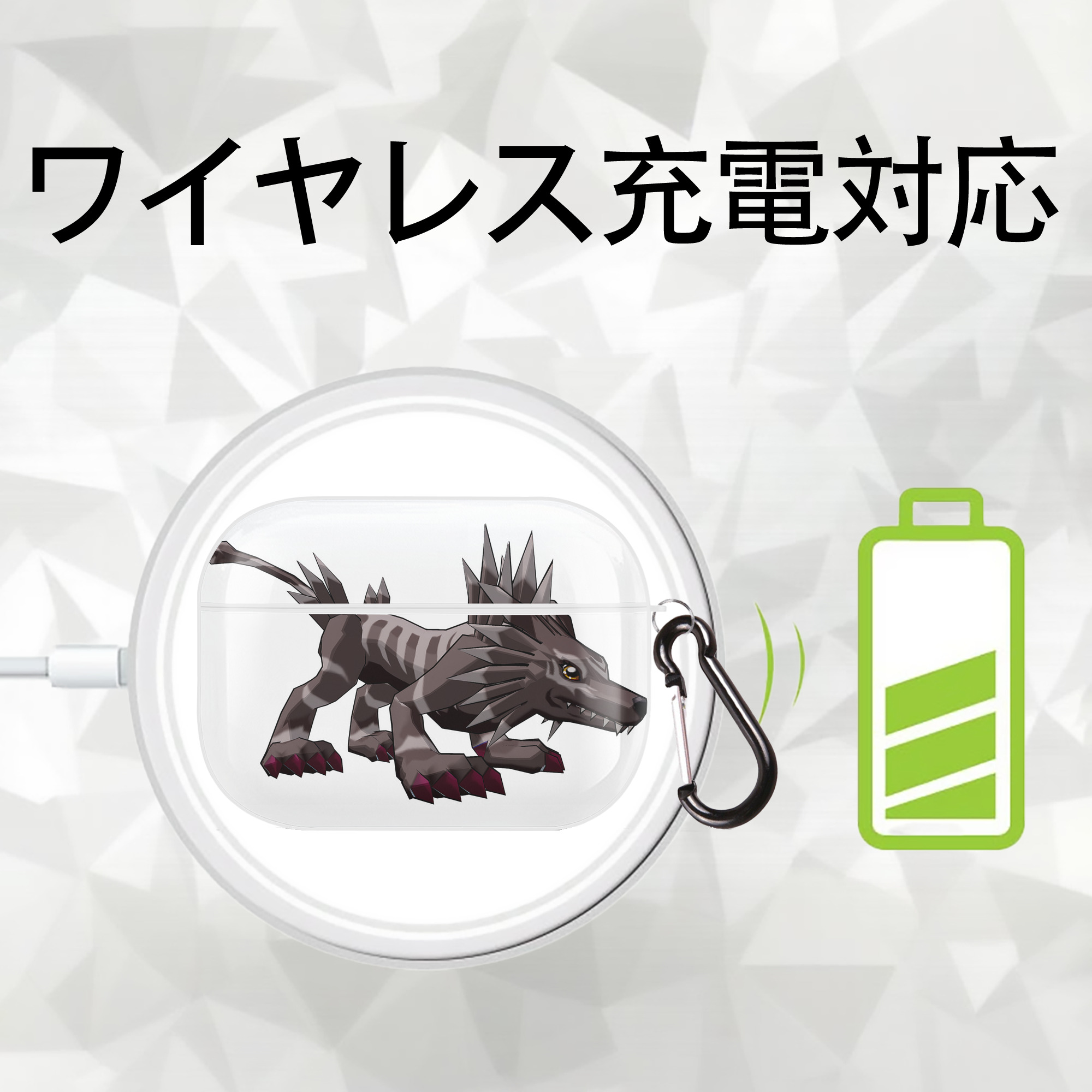 Digimon デジタルモンスター/デジモン 【AirPods Pro用】ハードシェル保護ケース 耐衝撃・防指紋・カラビナ付き商品仕様