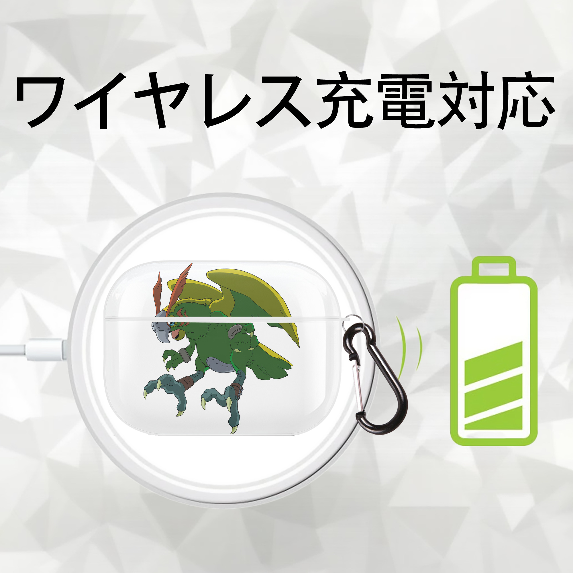 Digimon デジタルモンスター/デジモン 【AirPods Pro用】ハードシェル保護ケース 耐衝撃・防指紋・カラビナ付き商品仕様