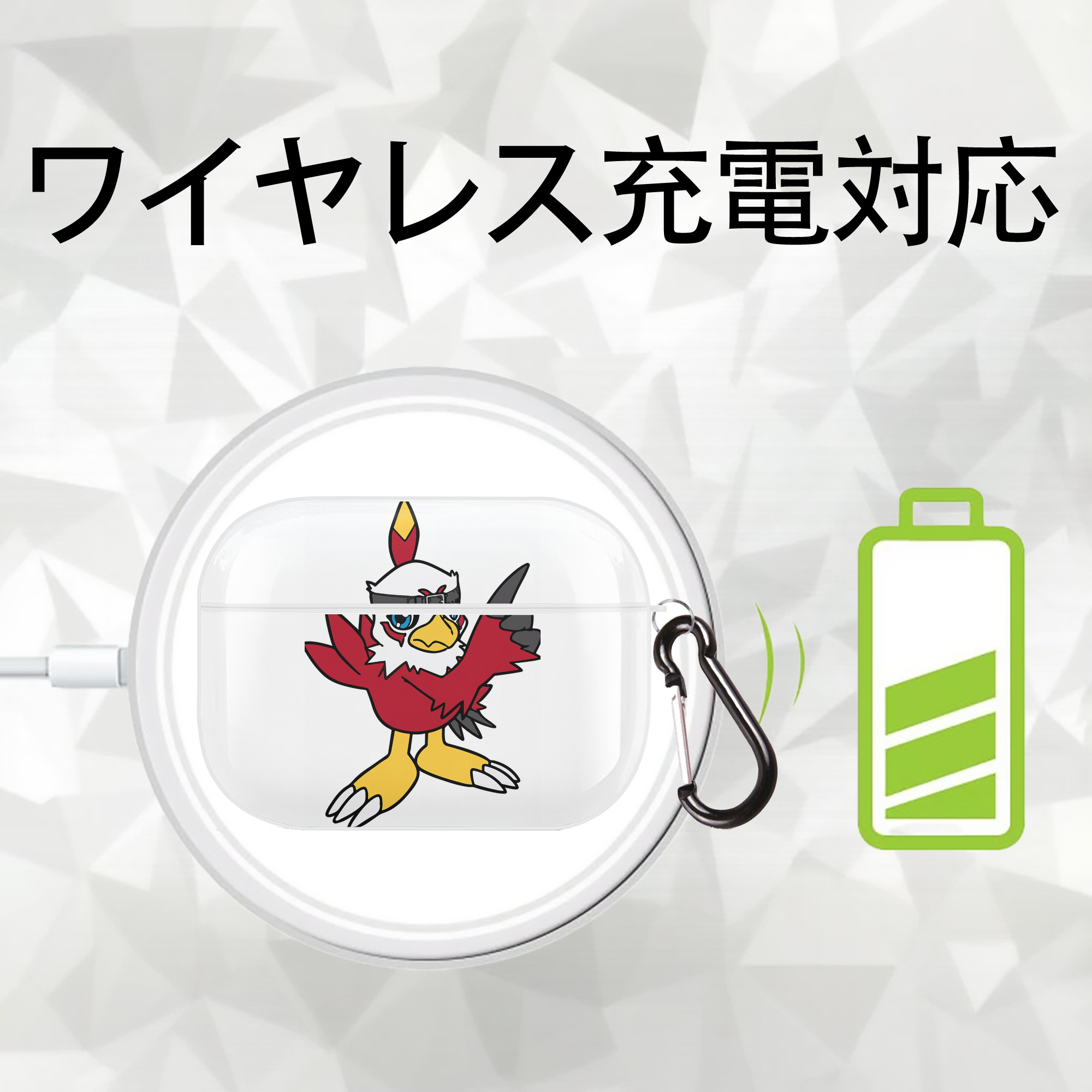 Digimon デジタルモンスター/デジモン 【AirPods Pro用】ハードシェル保護ケース 耐衝撃・防指紋・カラビナ付き商品仕様