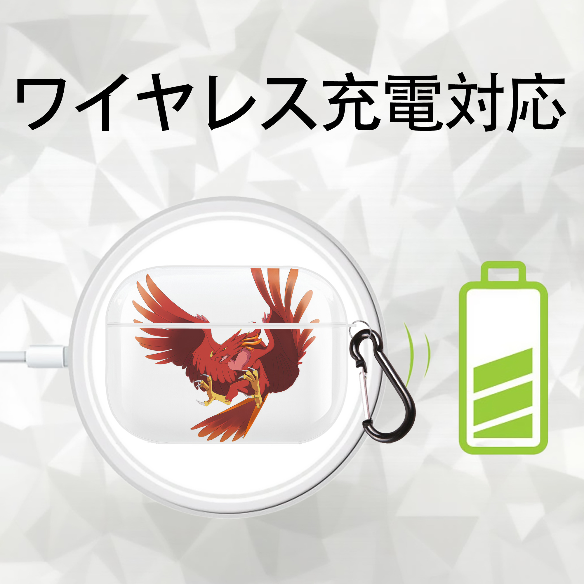 Digimon デジタルモンスター/デジモン 【AirPods Pro用】ハードシェル保護ケース 耐衝撃・防指紋・カラビナ付き商品仕様