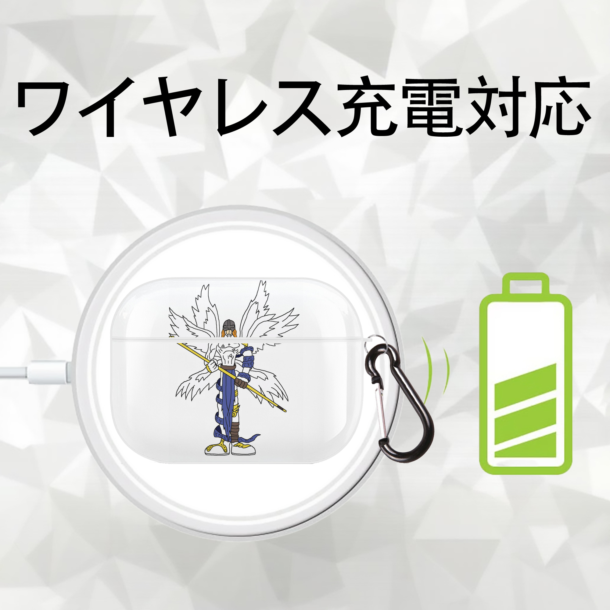 Digimon デジタルモンスター/デジモン 【AirPods Pro用】ハードシェル保護ケース 耐衝撃・防指紋・カラビナ付き商品仕様