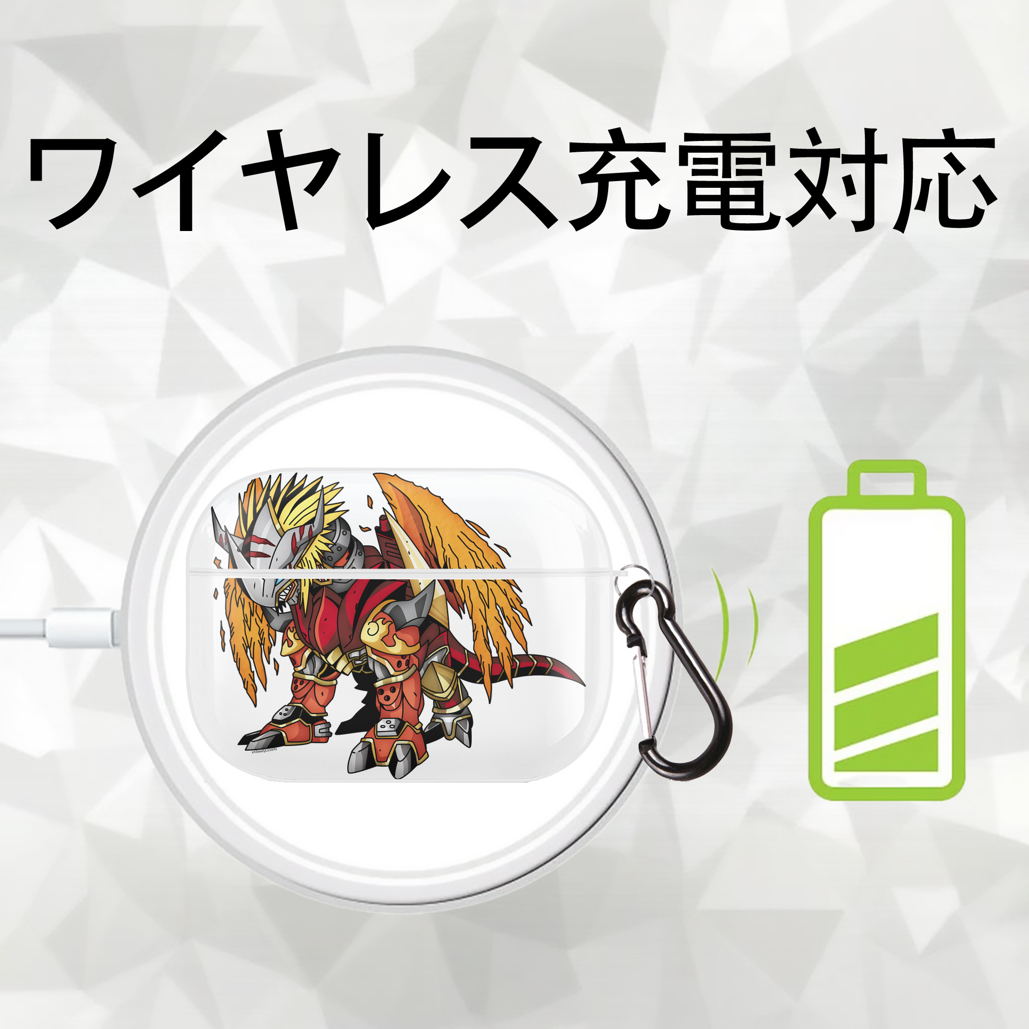 Digimon デジタルモンスター/デジモン 【AirPods Pro用】ハードシェル保護ケース 耐衝撃・防指紋・カラビナ付き商品仕様