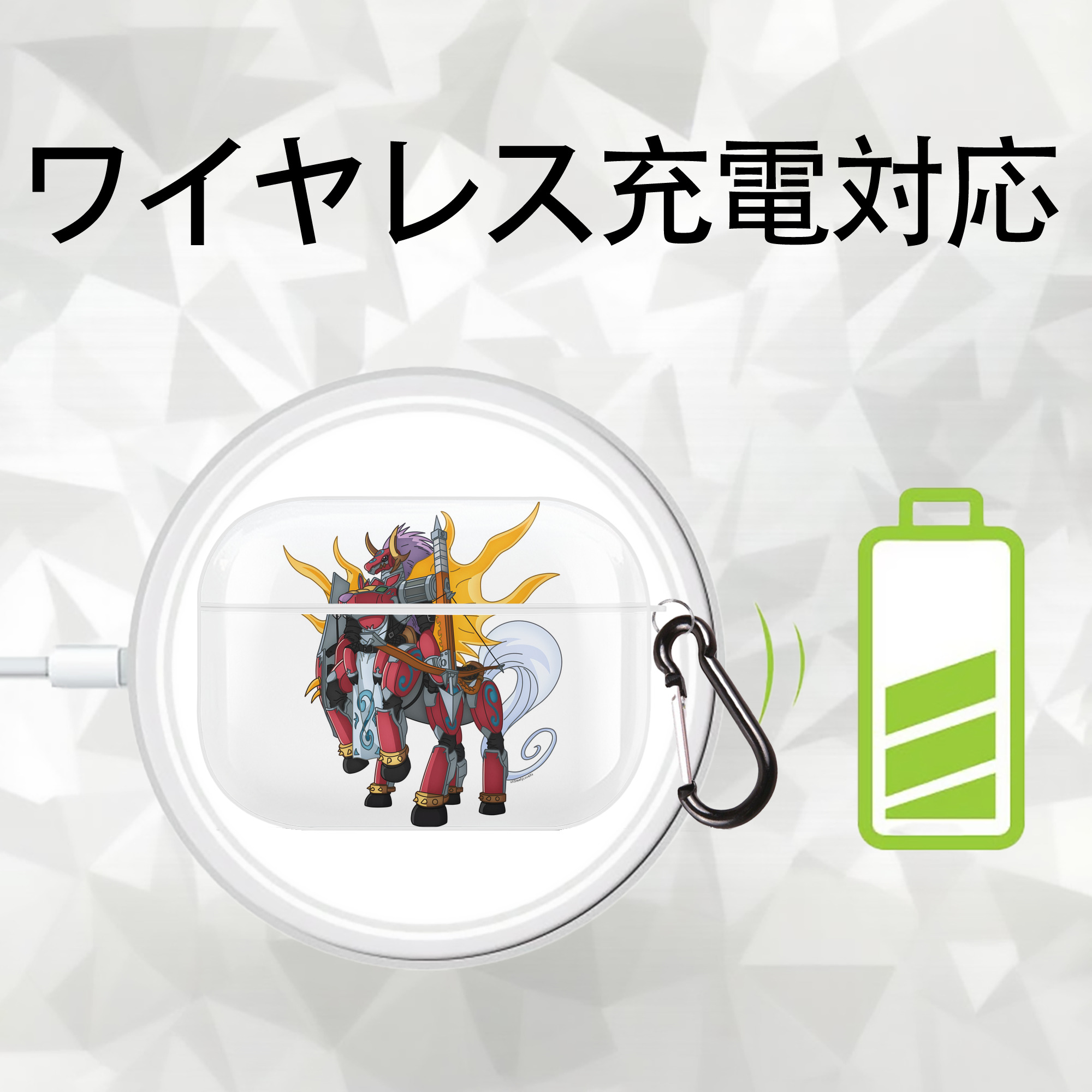 Digimon デジタルモンスター/デジモン 【AirPods Pro用】ハードシェル保護ケース 耐衝撃・防指紋・カラビナ付き商品仕様
