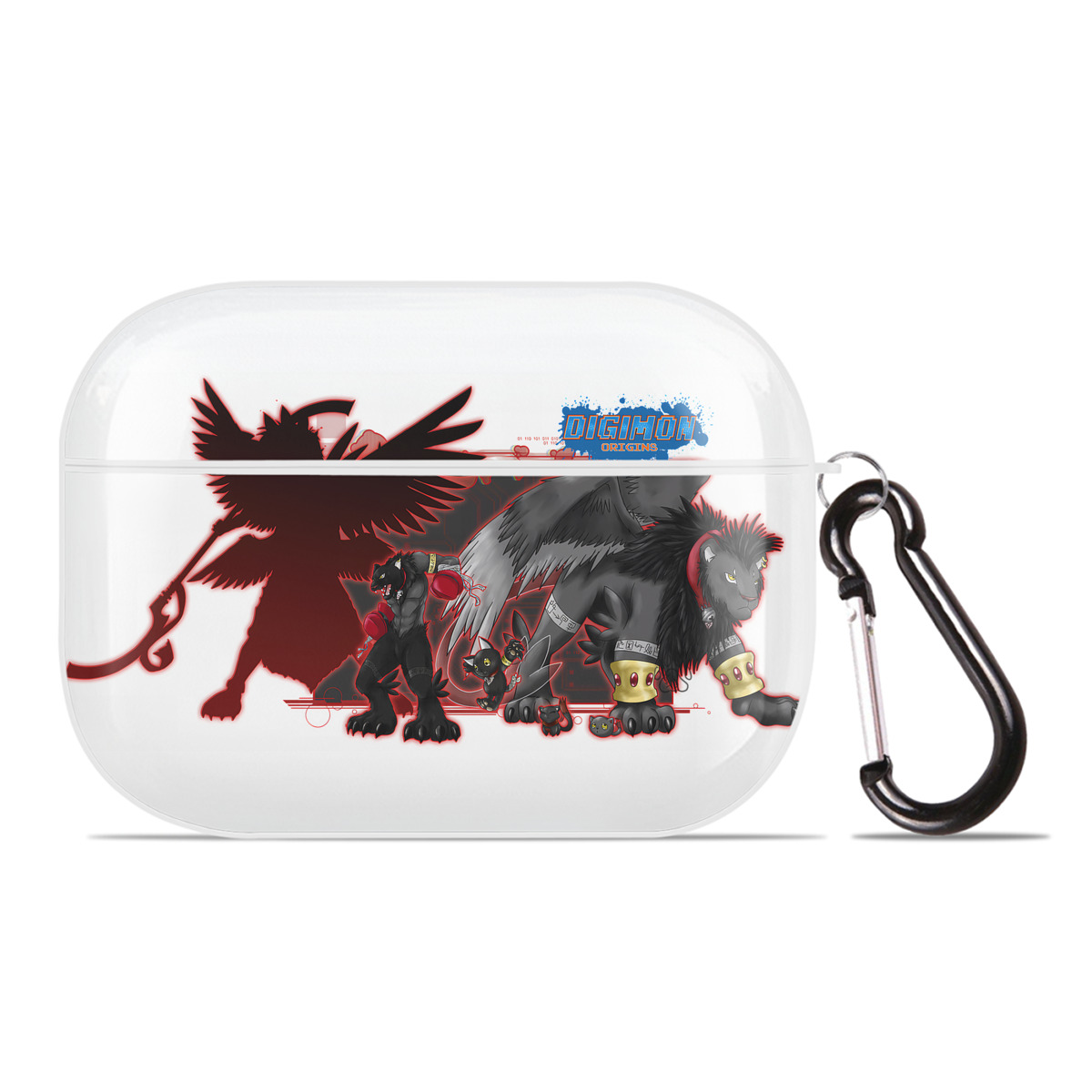 （画像用） Digimon デジタルモンスター/デジモン 【AirPods Pro用】ハードシェル保護ケース 耐衝撃・防指紋・カラビナ付き商品仕様