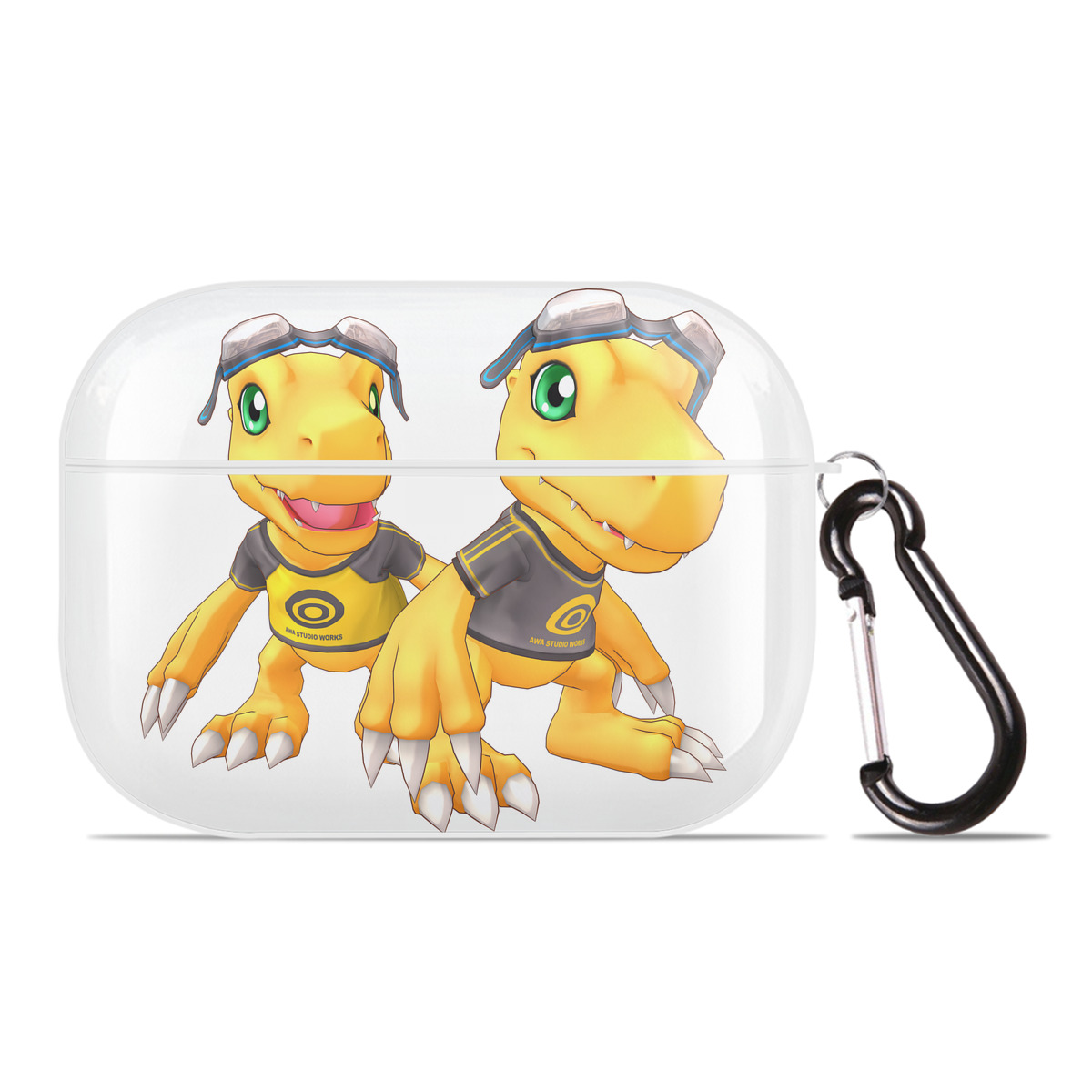 （画像用） Digimon デジタルモンスター/デジモン 【AirPods Pro用】ハードシェル保護ケース 耐衝撃・防指紋・カラビナ付き商品仕様