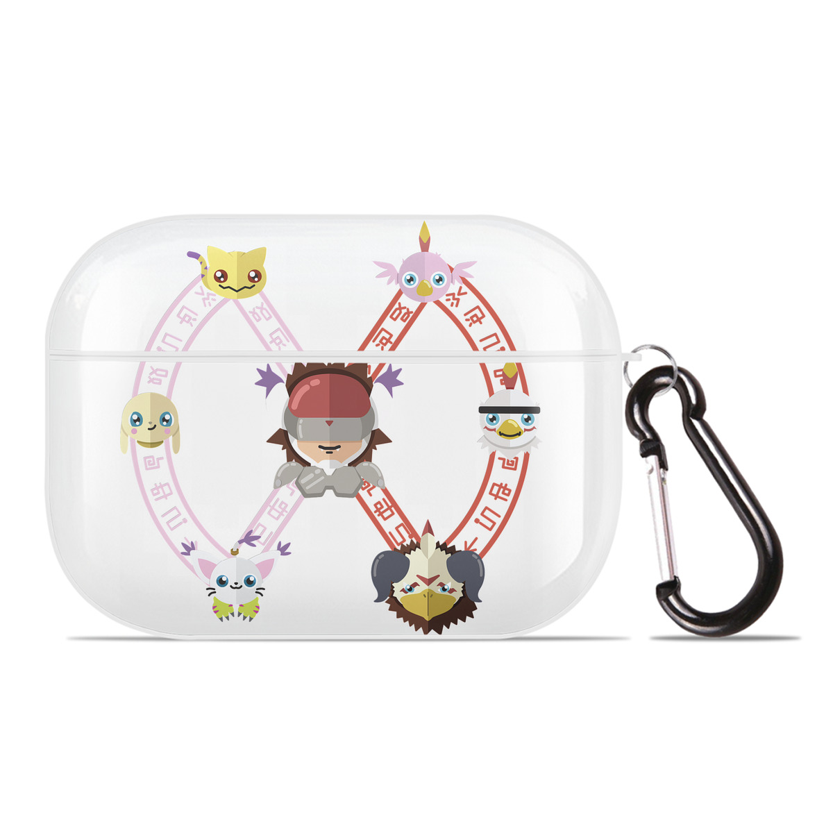 （画像用） Digimon デジタルモンスター/デジモン 【AirPods Pro用】ハードシェル保護ケース 耐衝撃・防指紋・カラビナ付き商品仕様