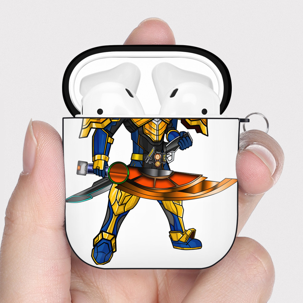（画像用） Digimon デジタルモンスター/デジモン AirPods 第2世代保護ケース ハードシェル ブラック 耐衝撃・防指紋・カラビナ付き