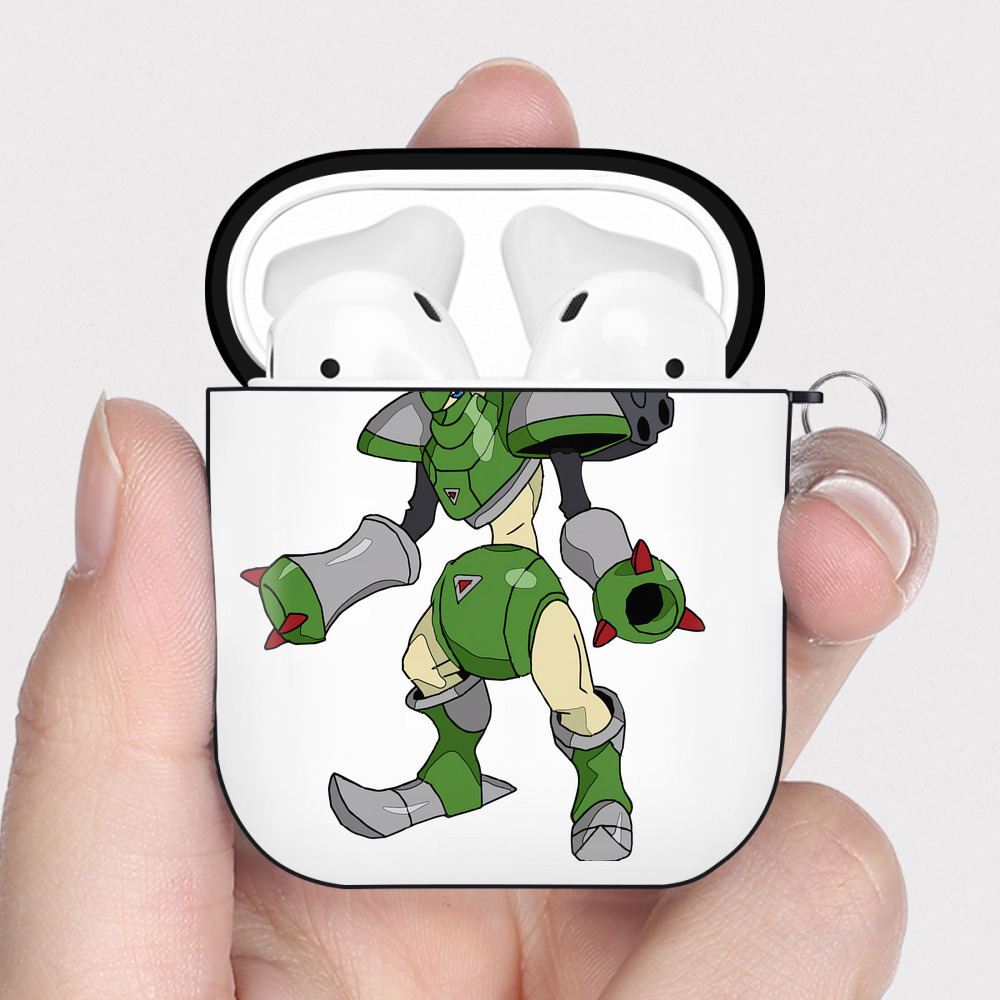 （画像用） Digimon デジタルモンスター/デジモン AirPods 第2世代保護ケース ハードシェル ブラック 耐衝撃・防指紋・カラビナ付き