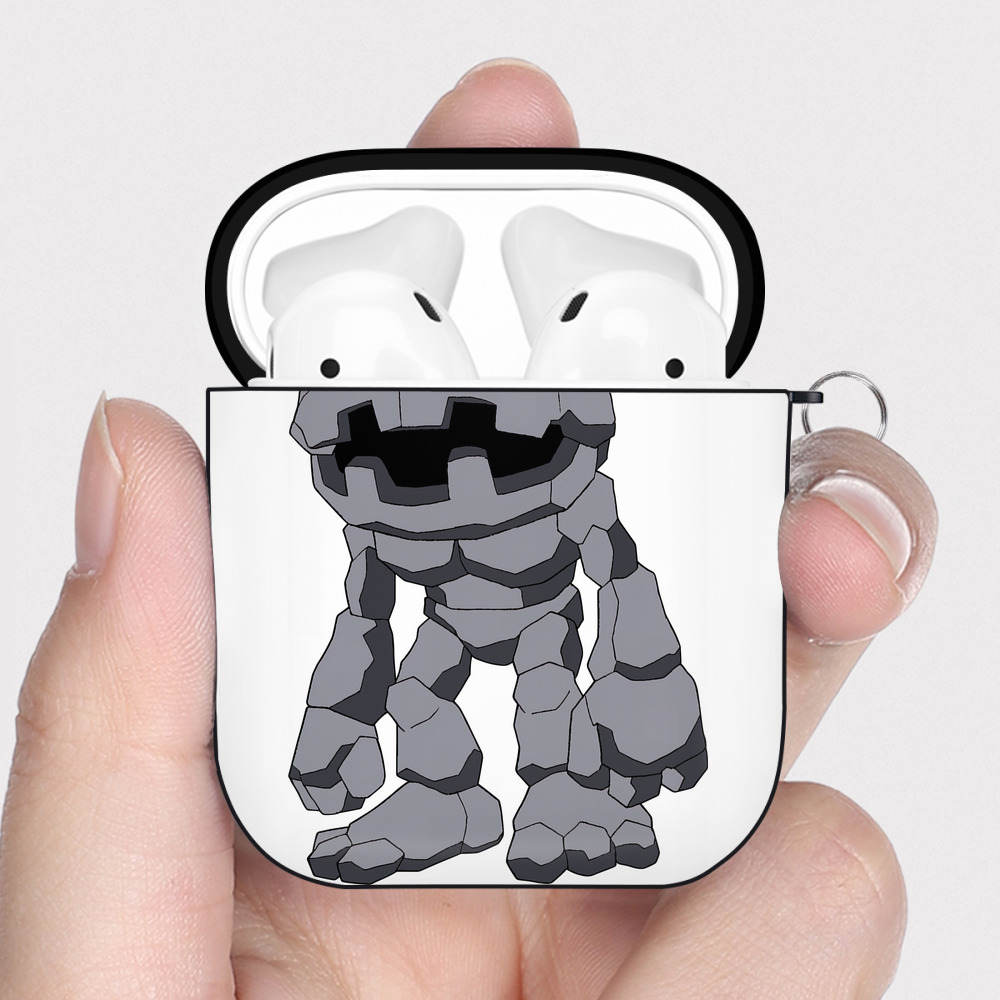 （画像用） Digimon デジタルモンスター/デジモン AirPods 第2世代保護ケース ハードシェル ブラック 耐衝撃・防指紋・カラビナ付き