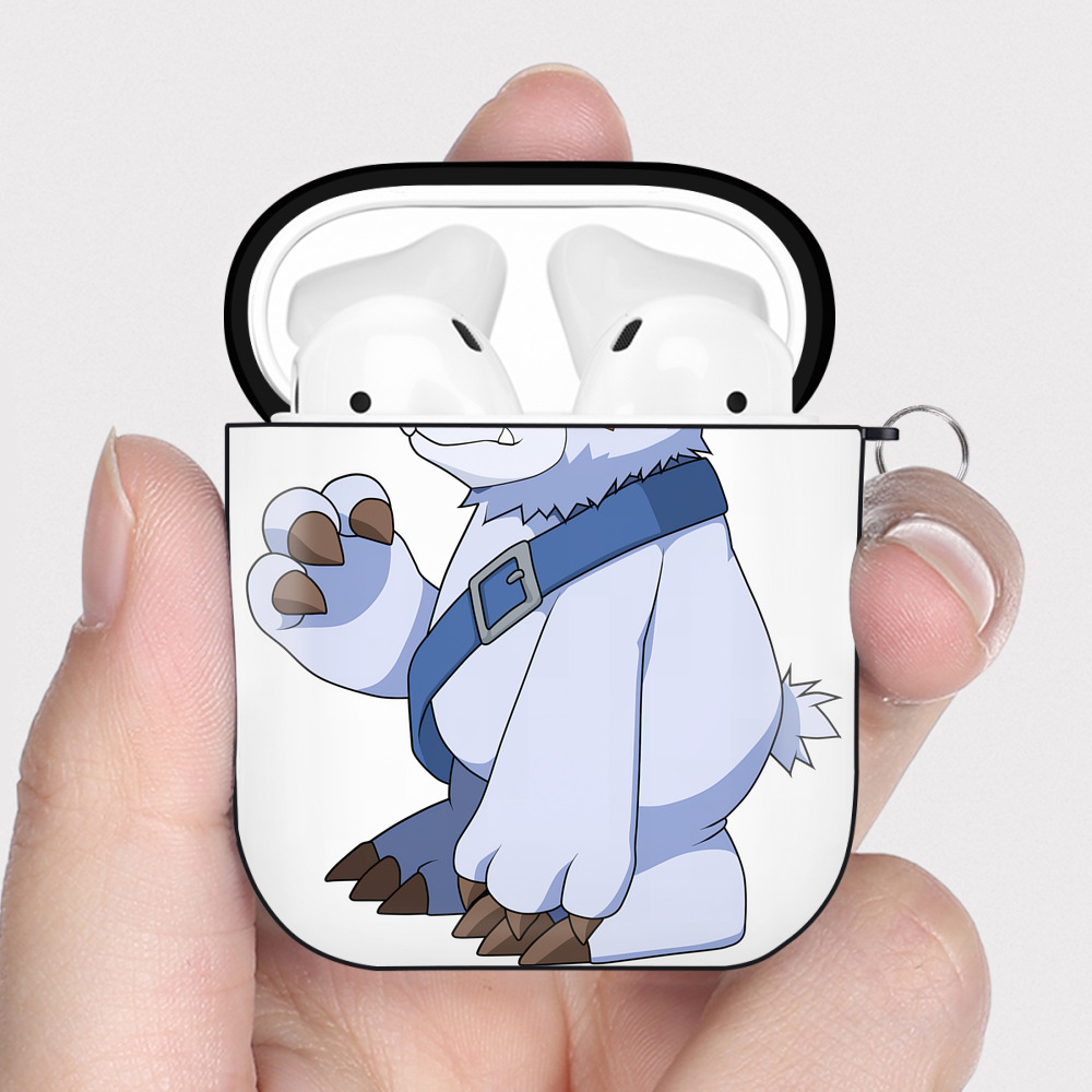 （画像用） Digimon デジタルモンスター/デジモン AirPods 第2世代保護ケース ハードシェル ブラック 耐衝撃・防指紋・カラビナ付き