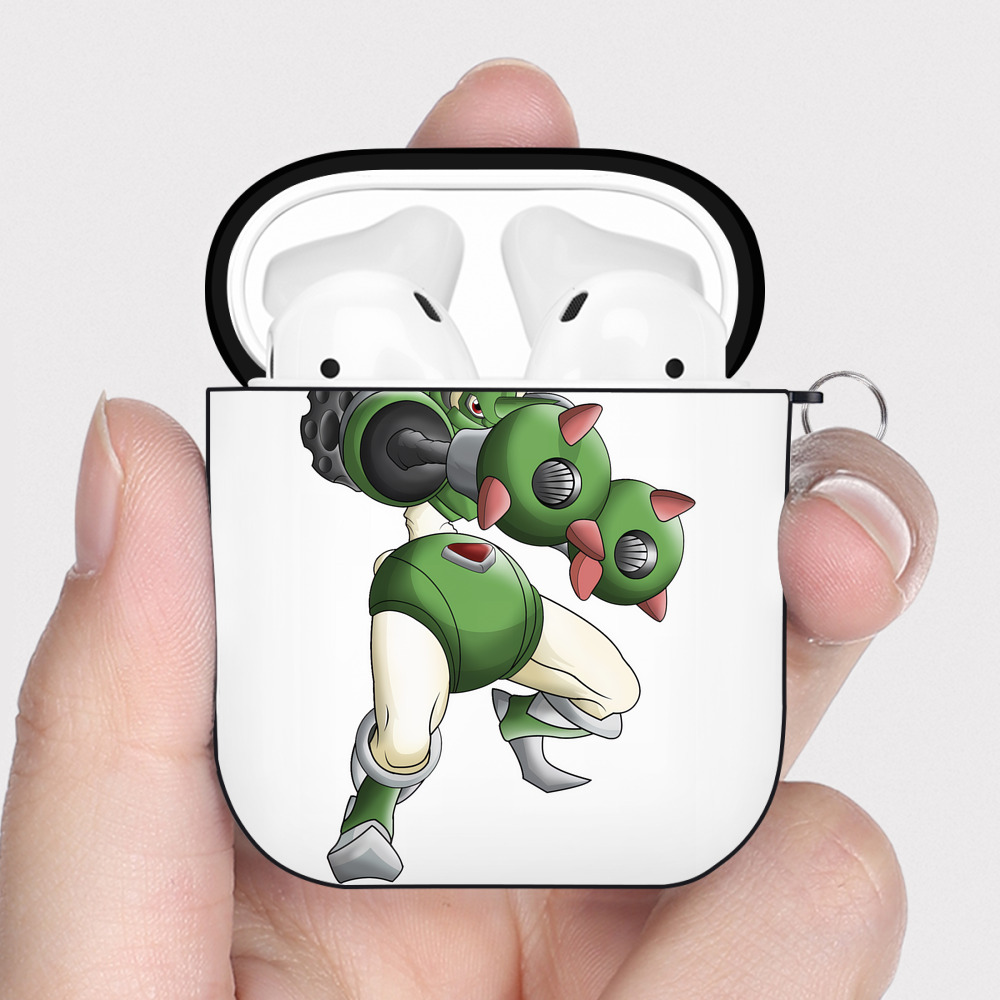（画像用） Digimon デジタルモンスター/デジモン AirPods 第2世代保護ケース ハードシェル ブラック 耐衝撃・防指紋・カラビナ付き