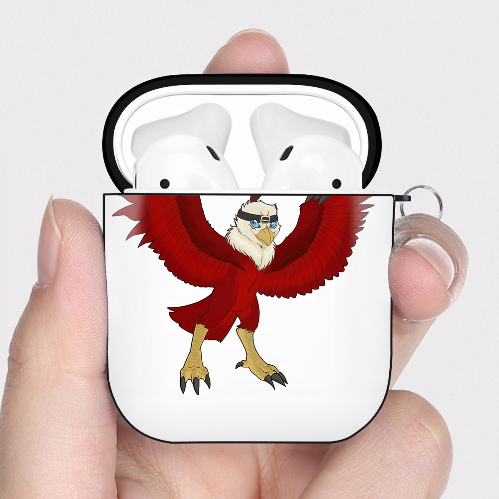 （画像用） Digimon デジタルモンスター/デジモン AirPods 第2世代保護ケース ハードシェル ブラック 耐衝撃・防指紋・カラビナ付き