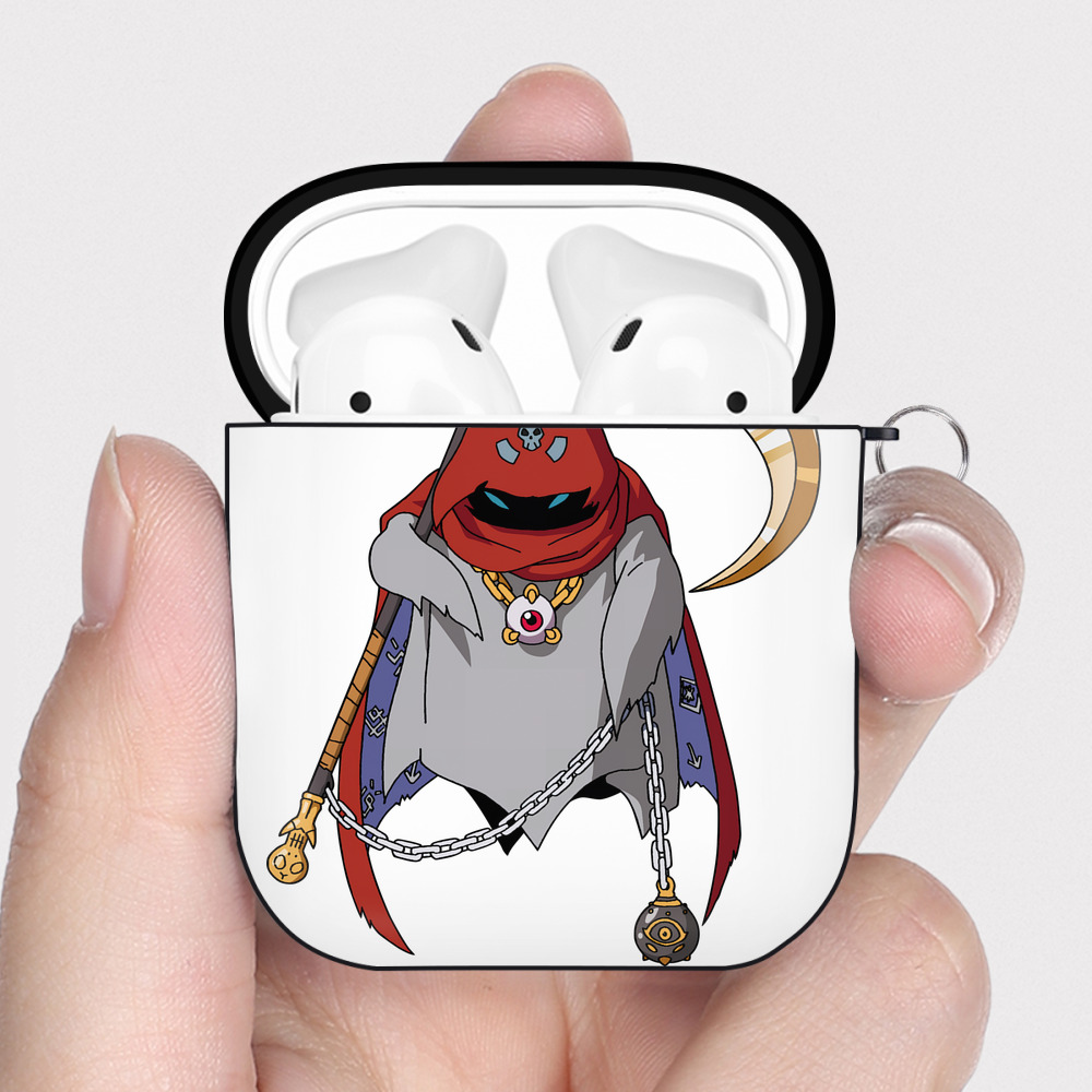 （画像用） Digimon デジタルモンスター/デジモン AirPods 第2世代保護ケース ハードシェル ブラック 耐衝撃・防指紋・カラビナ付き