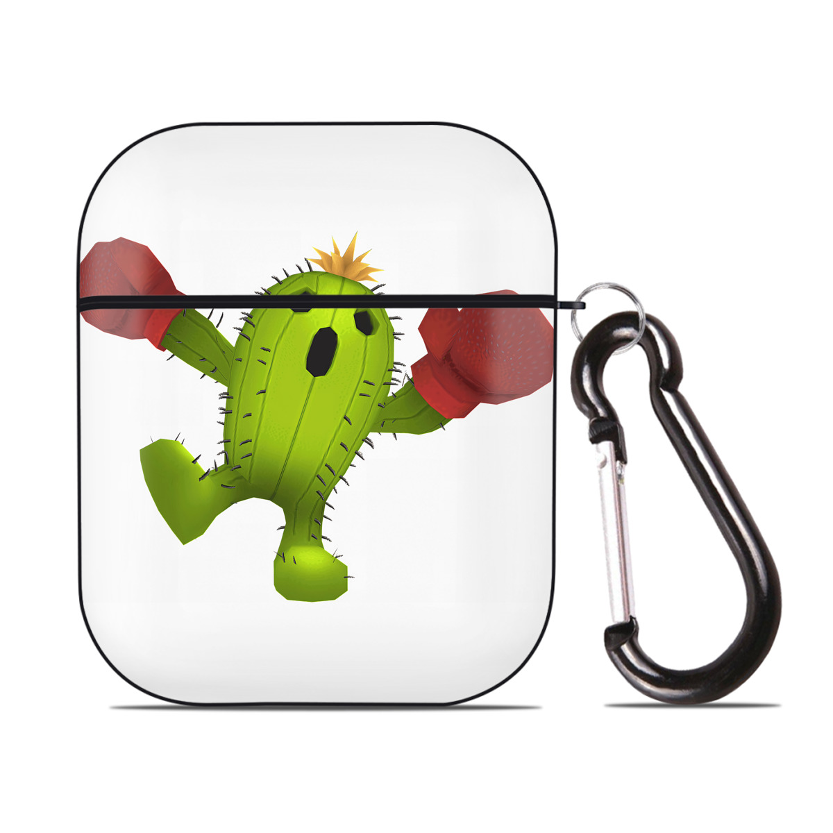 （画像用） Digimon デジタルモンスター/デジモン AirPods 第2世代保護ケース ハードシェル ブラック 耐衝撃・防指紋・カラビナ付き